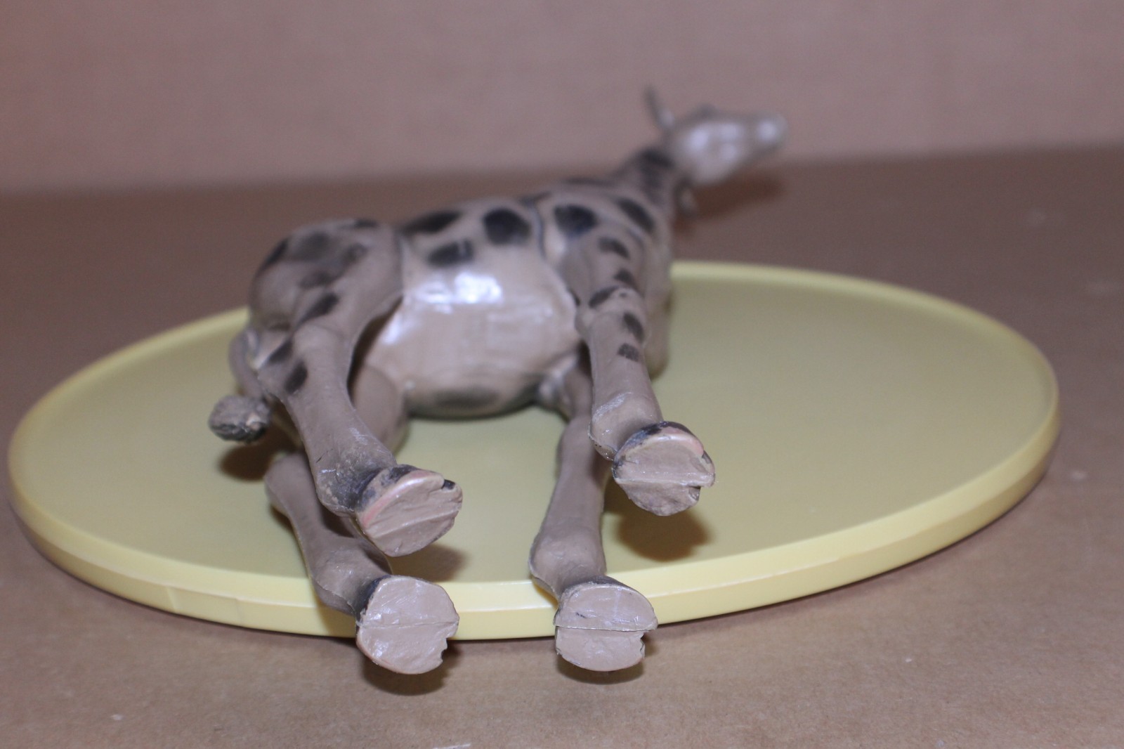 USED / VINTAGE 1985 Imperial Toys Rubber Plastic GIRAFFE Zoo Animal Figure