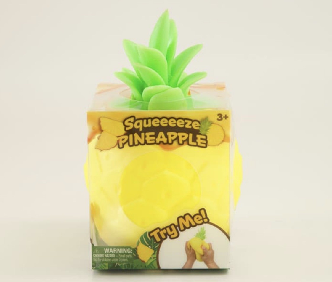 Squeezy Pineapple Squeeze Toy New Unopened