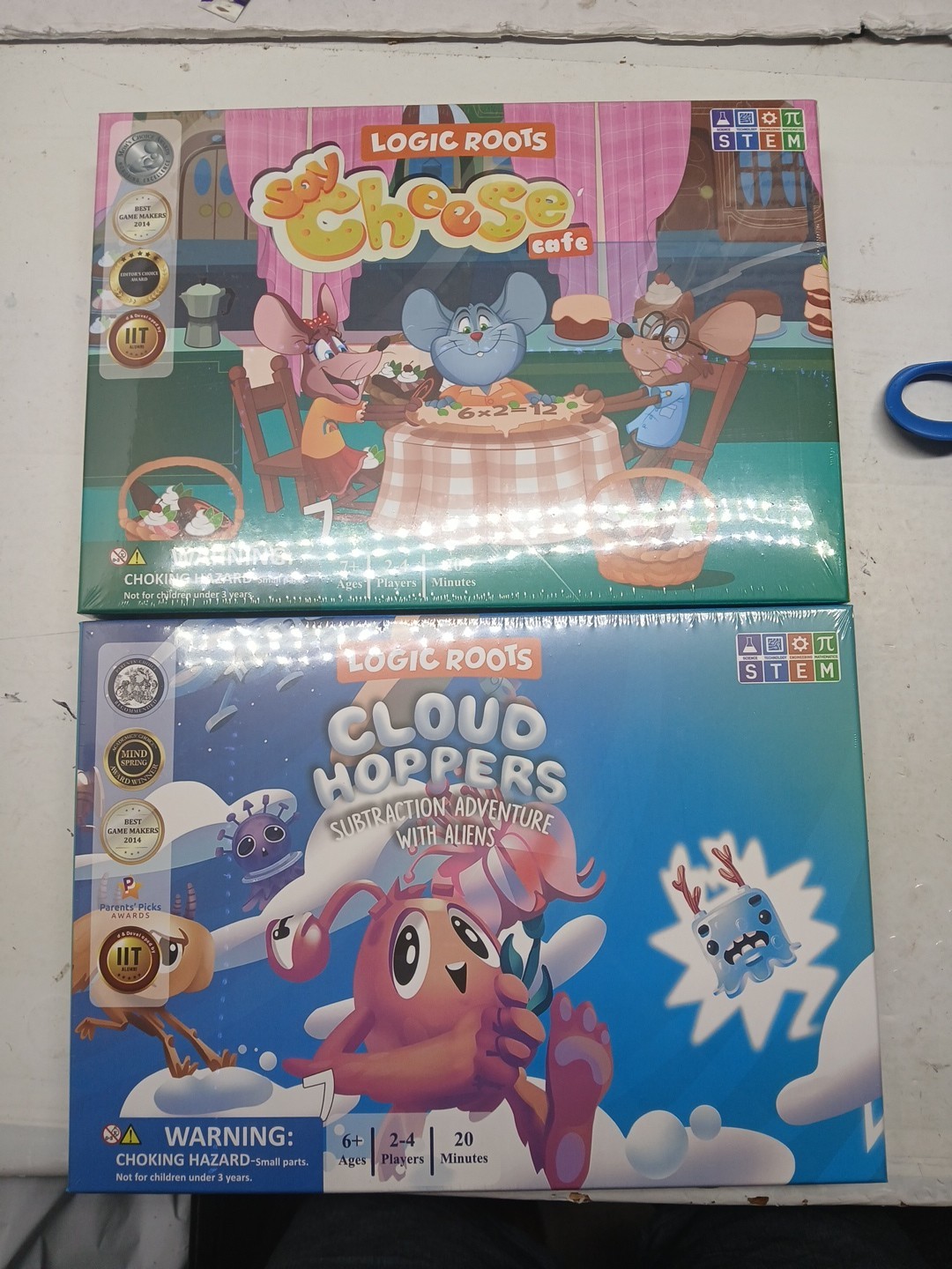 Logic Roots Say Cheese Multiplication& Subtr Board Game Ages 7+-2 Game Combo Kit
