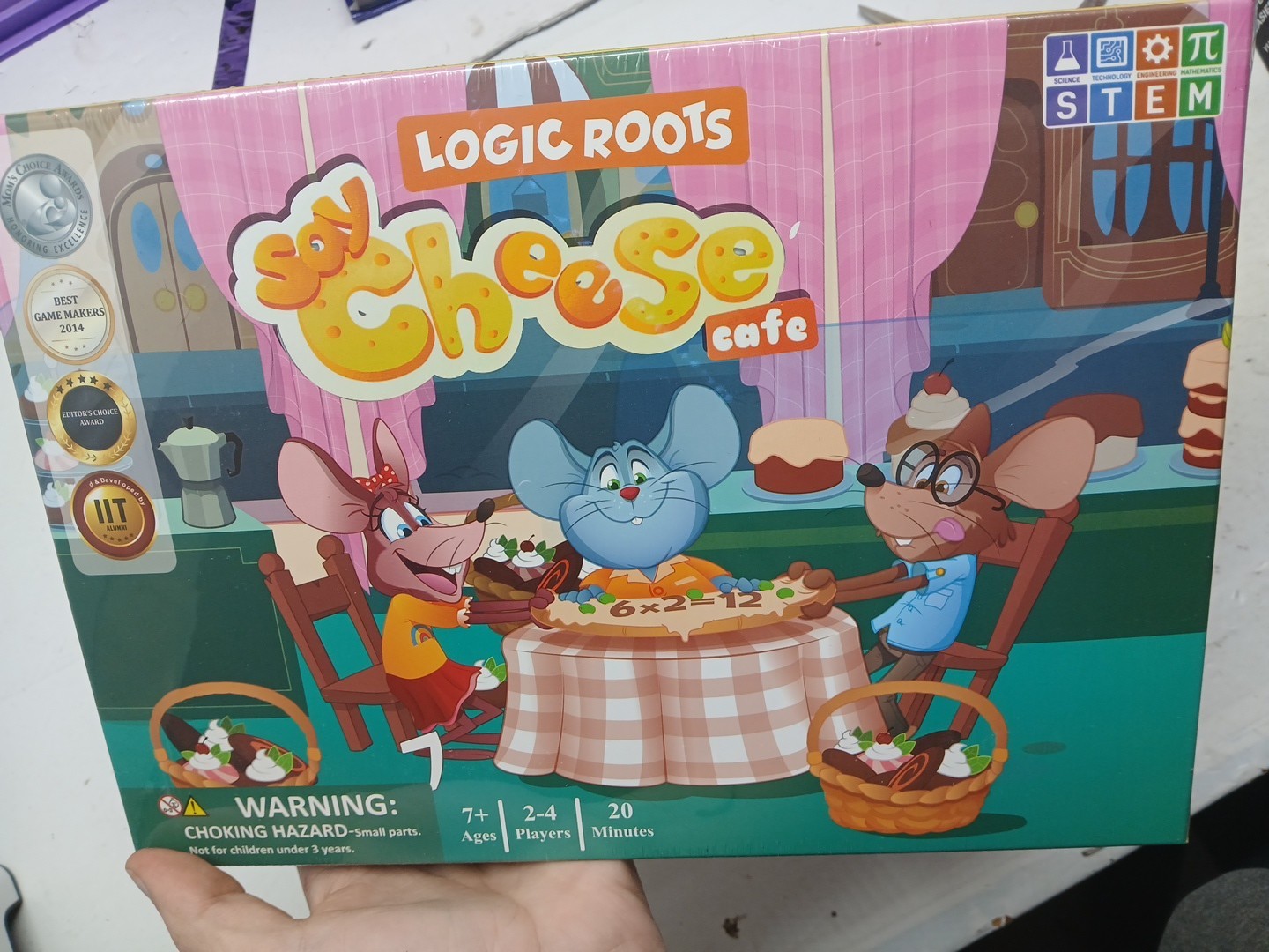 Logic Roots Say Cheese Multiplication& Subtr Board Game Ages 7+-2 Game Combo Kit