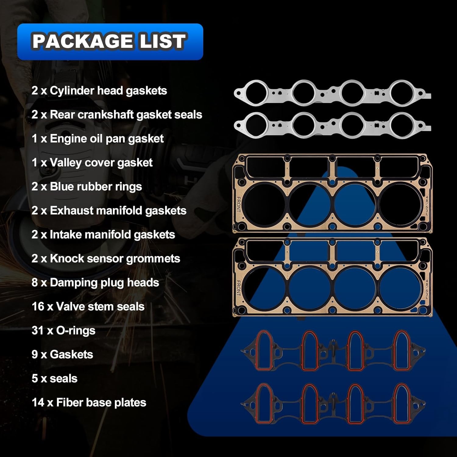 Chevy 5 3 4 8 Full Cylinder Head Engine Gasket Kit Compatible 2002-2011