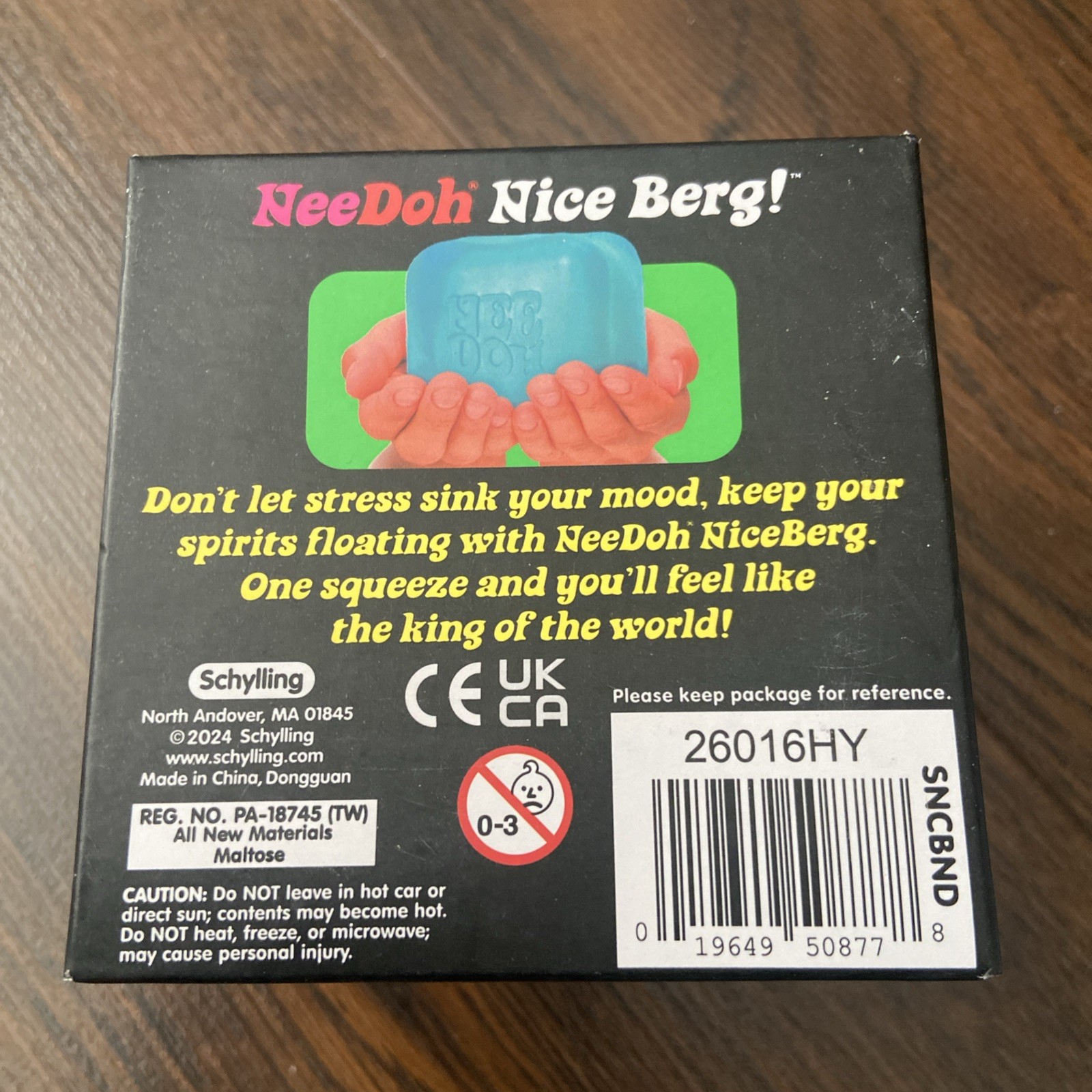 Brand New Authentic NeeDoh Nice Berg Blue Cube Giant Super Solid Squish 🧊