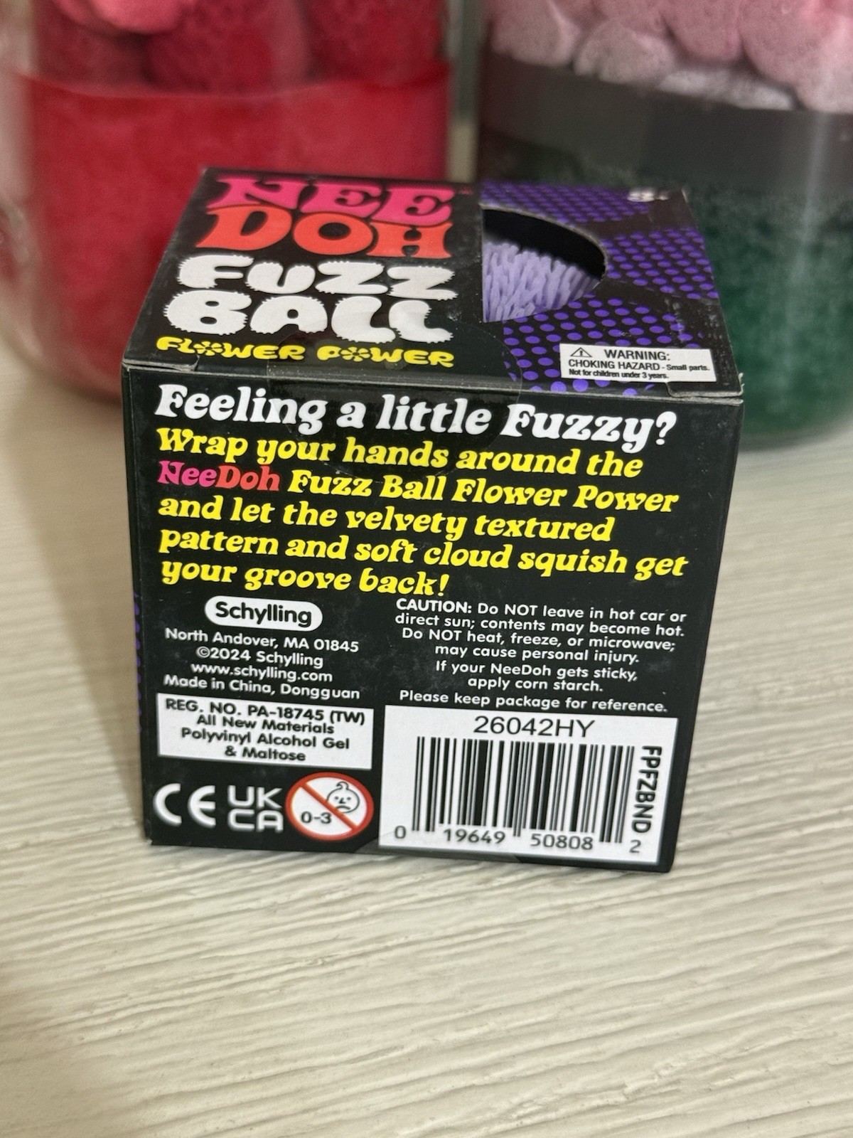 Purple Needoh FUZZ BALL Flower Power Nee Doh Squishy NEE-DOH Fuzzball AUTHENTIC