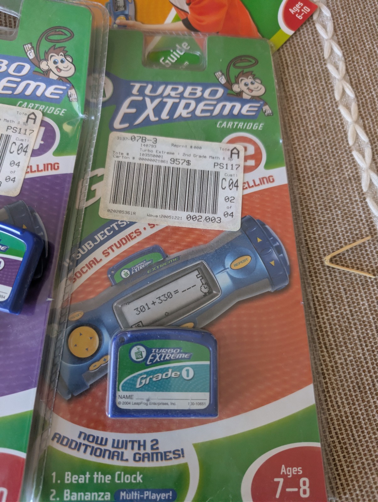 Leapfrog Turbo Extreme Vintage Game Cartridges