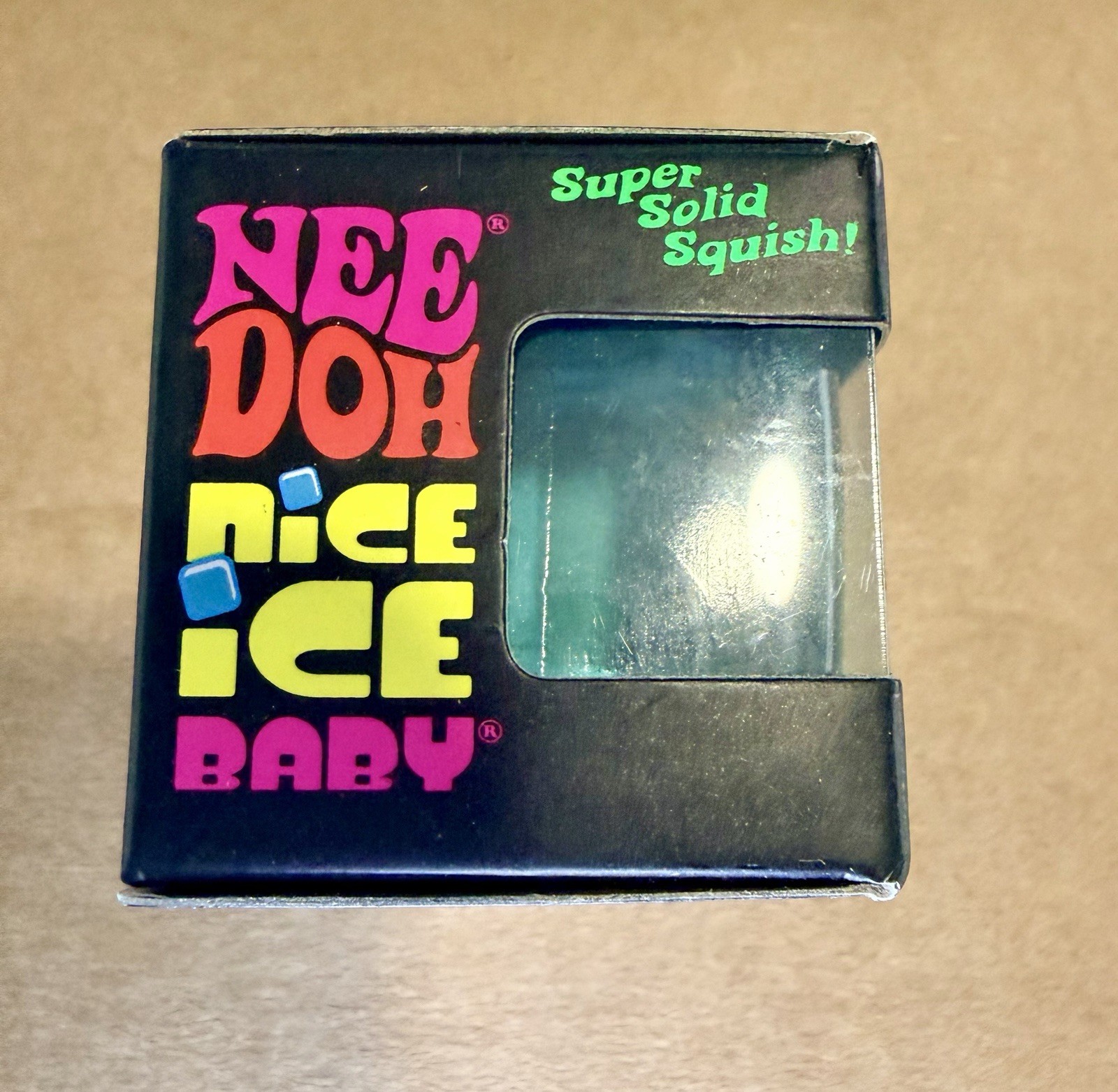 Blue NeeDoh Viral Nice Ice Baby Sensory Squish Cube Super Solid Stress Toy