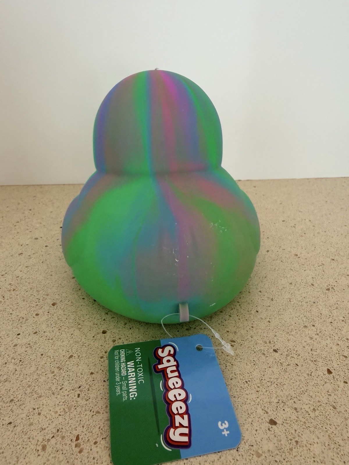 New TikTok Viral Squeeezy Jumbo Squishy Duck Tie-Dye Sensory Toy