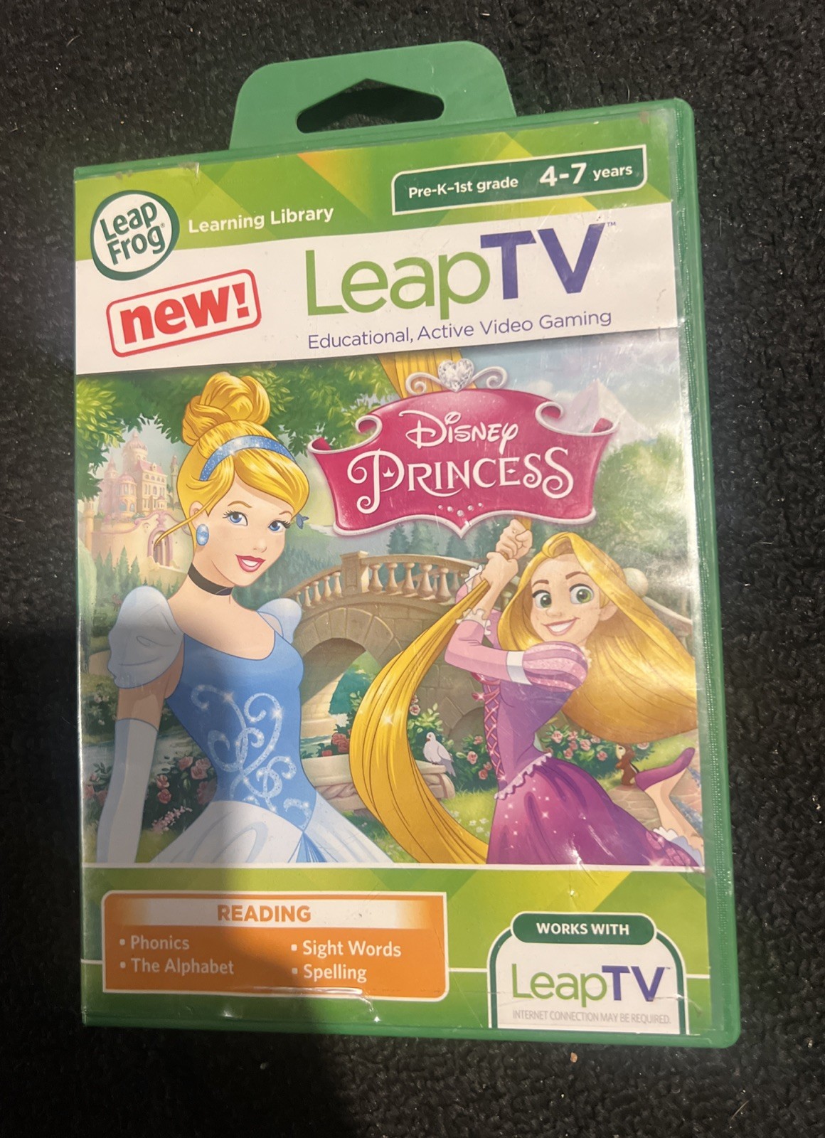 Leap Frog Leap TV Disney Princess Educational Video Game Reading Pre-K 4-7 Years