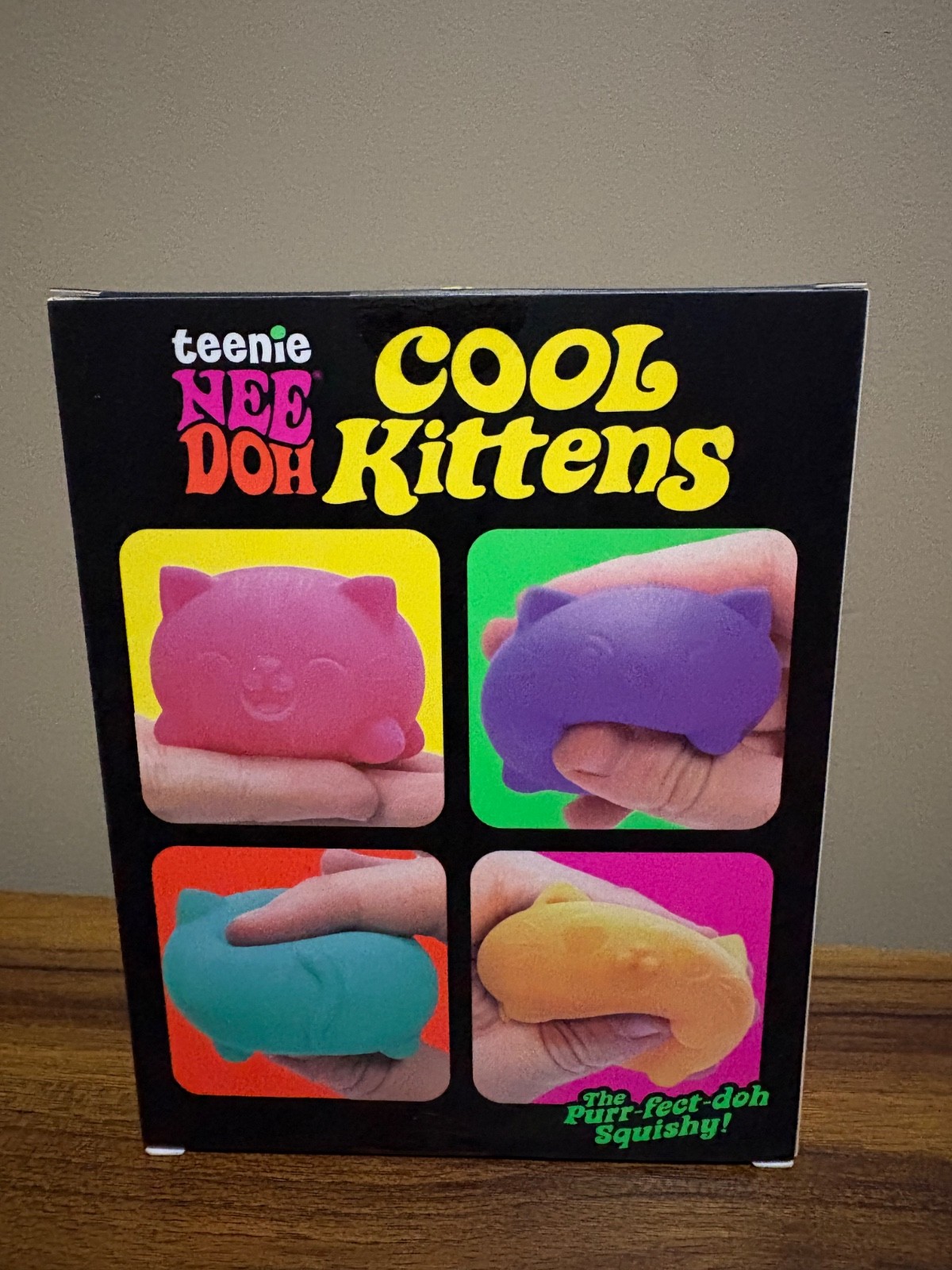 NEW Teenie NeeDoh Cool Cats 4 Pack, Four Nee Doh Mini Cats Set 100% AUTHENTIC