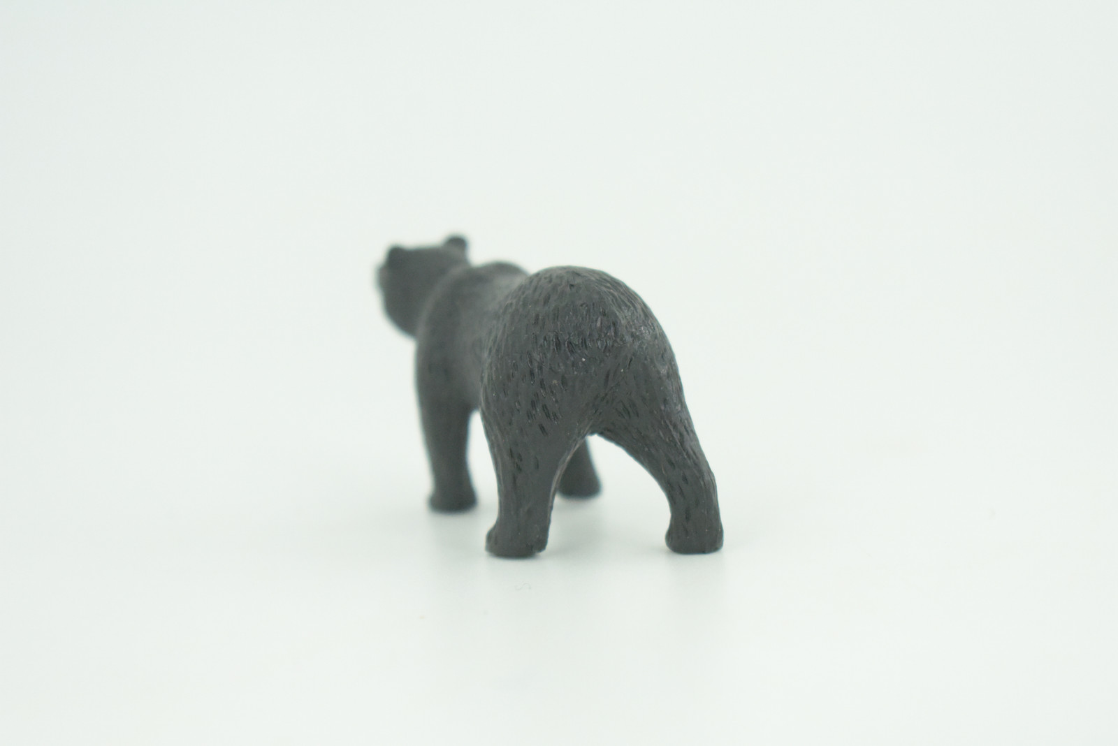 Black Bear Toy, Realistic Hand Painted Rubber Bear Model 2 1/4 Inches F3545 B17