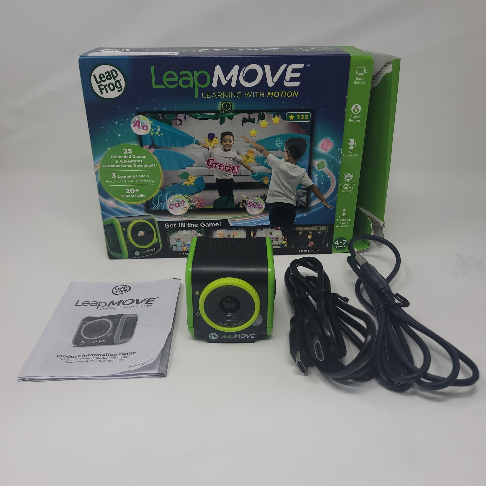 Leap Frog Leap Move Learning Console Motion Plug & Play Camera Interactive Game