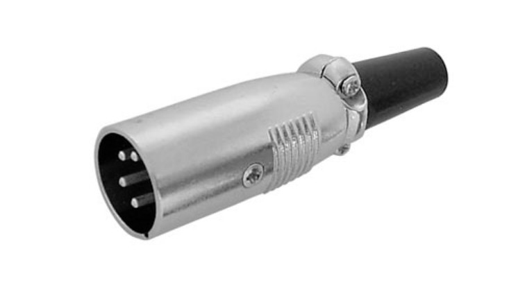 [ Whadda Velleman CA103 ] 4-Pin XLR Plug, Nickel-Plated – Short Type