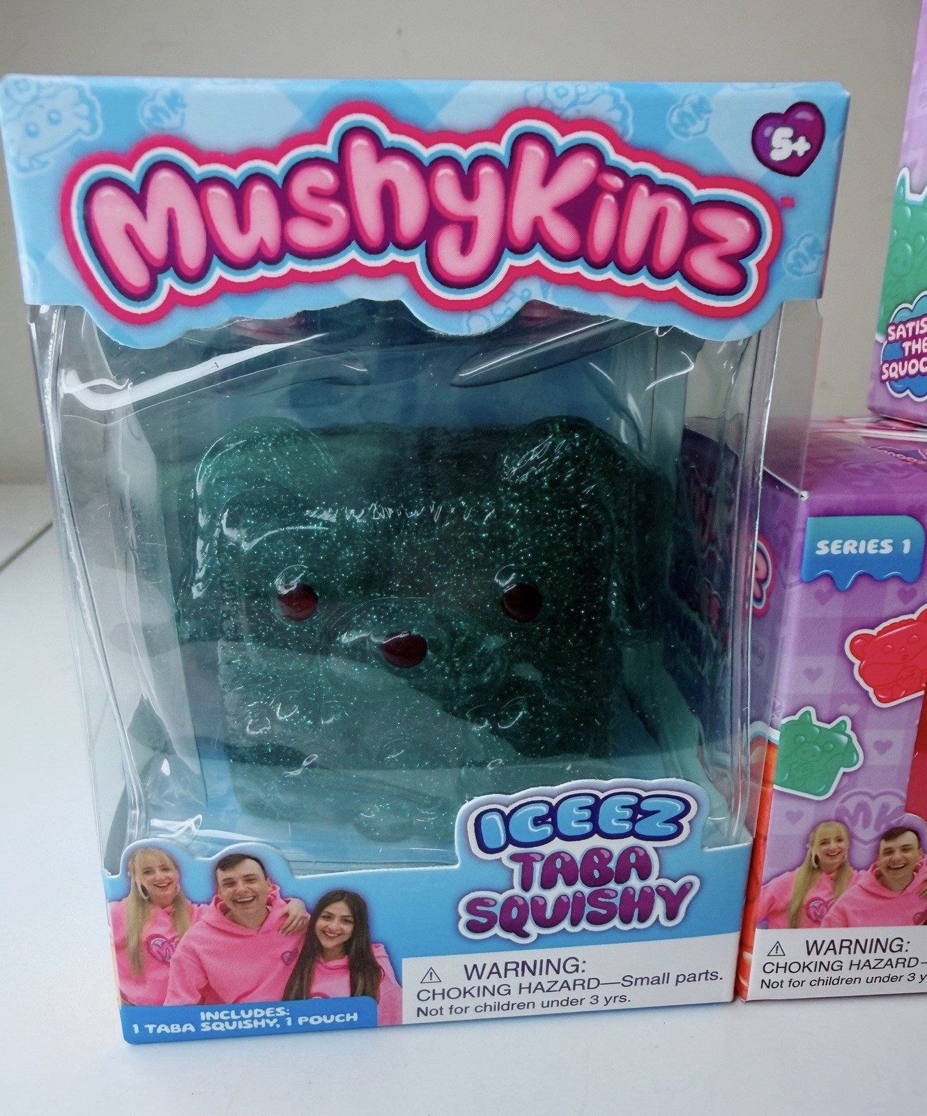 MushyKinz Jelleez & Iceez Taba Squishy Series 1-Lot of 4 Pink, Red, Green NIB