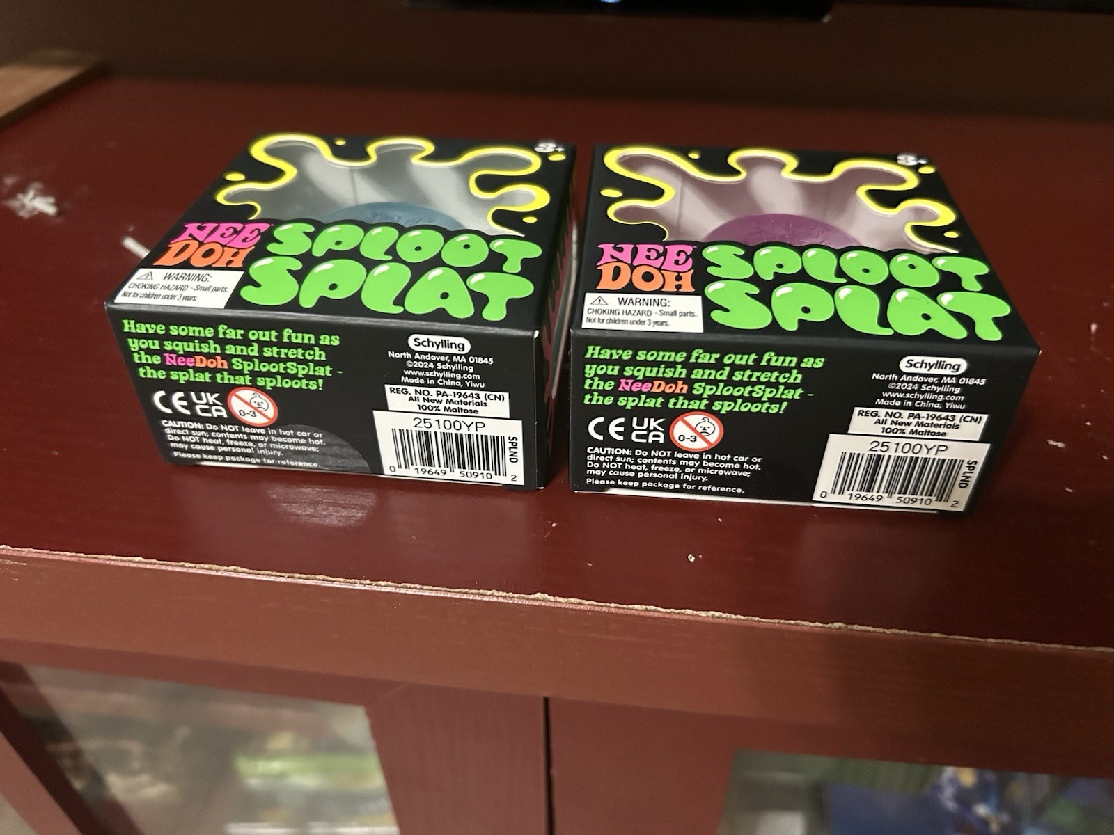 NeeDoh Sploot Splat FOUR- ALL colors green, blue, purple, pink