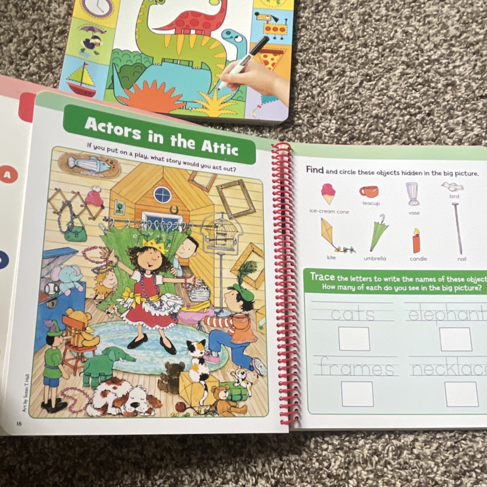 Highlights Write-On Wipe-Off Preschool Activity Books Alphabet/Letters 3-5 yrs