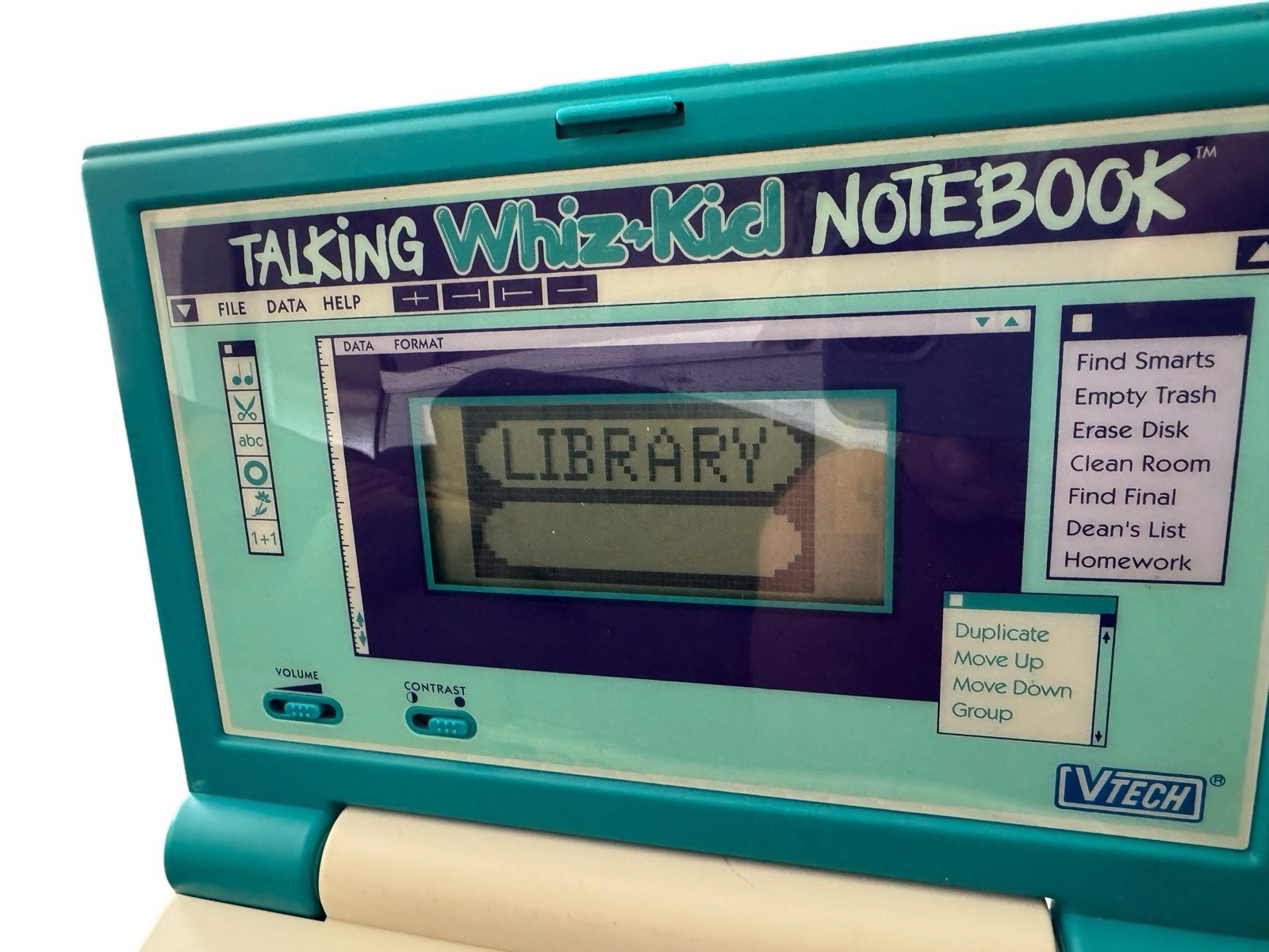 VTech Talking Whiz Kid Notebook Teal 1992 Tested Working Kids Laptop Vintage