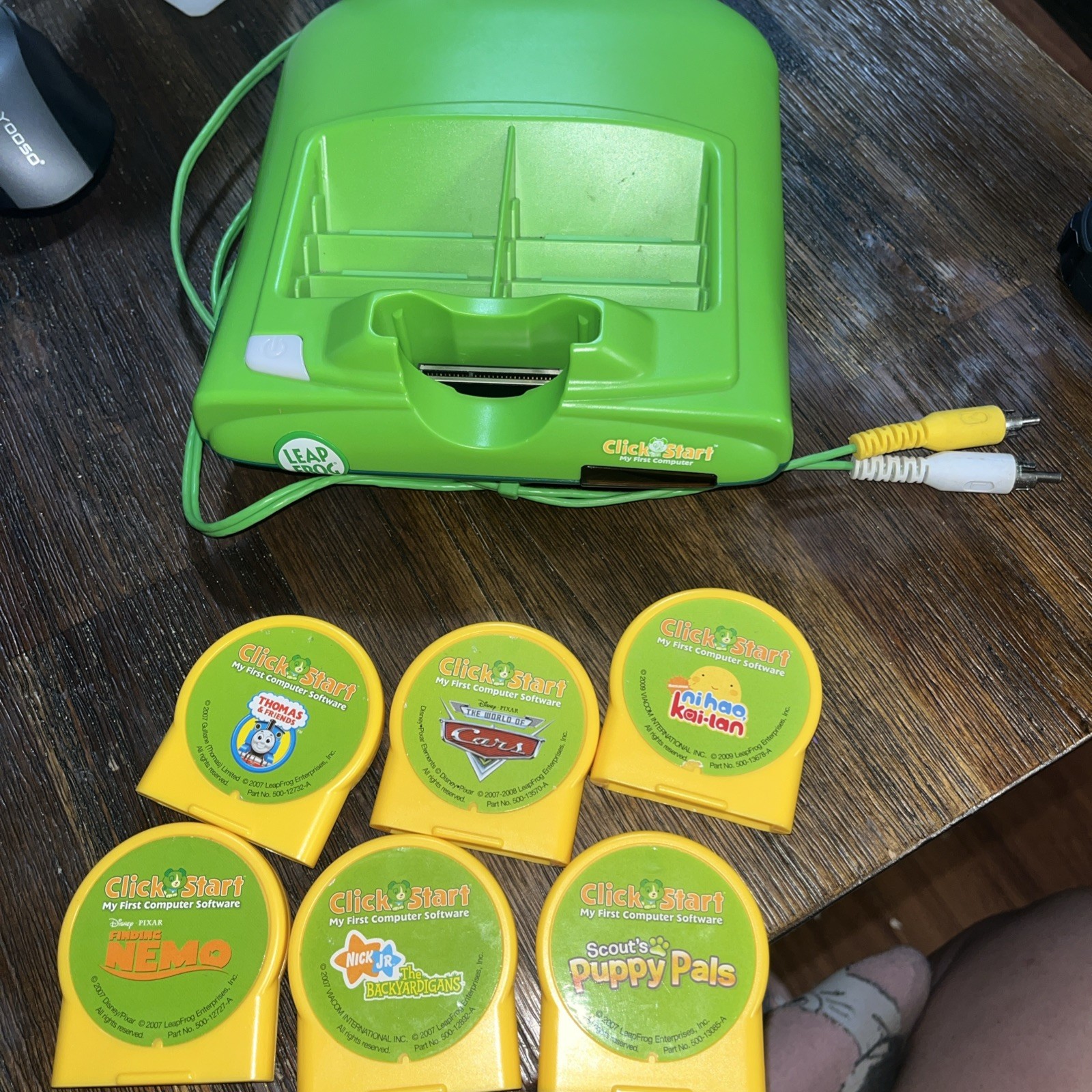 Leap Frog Click Start My First Computer Green – Console & 6 Click Starts