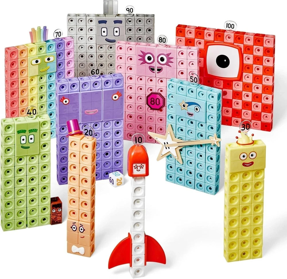Numberblocks Mathlink Cubes Set Kids Educational Toys Preschool Learning