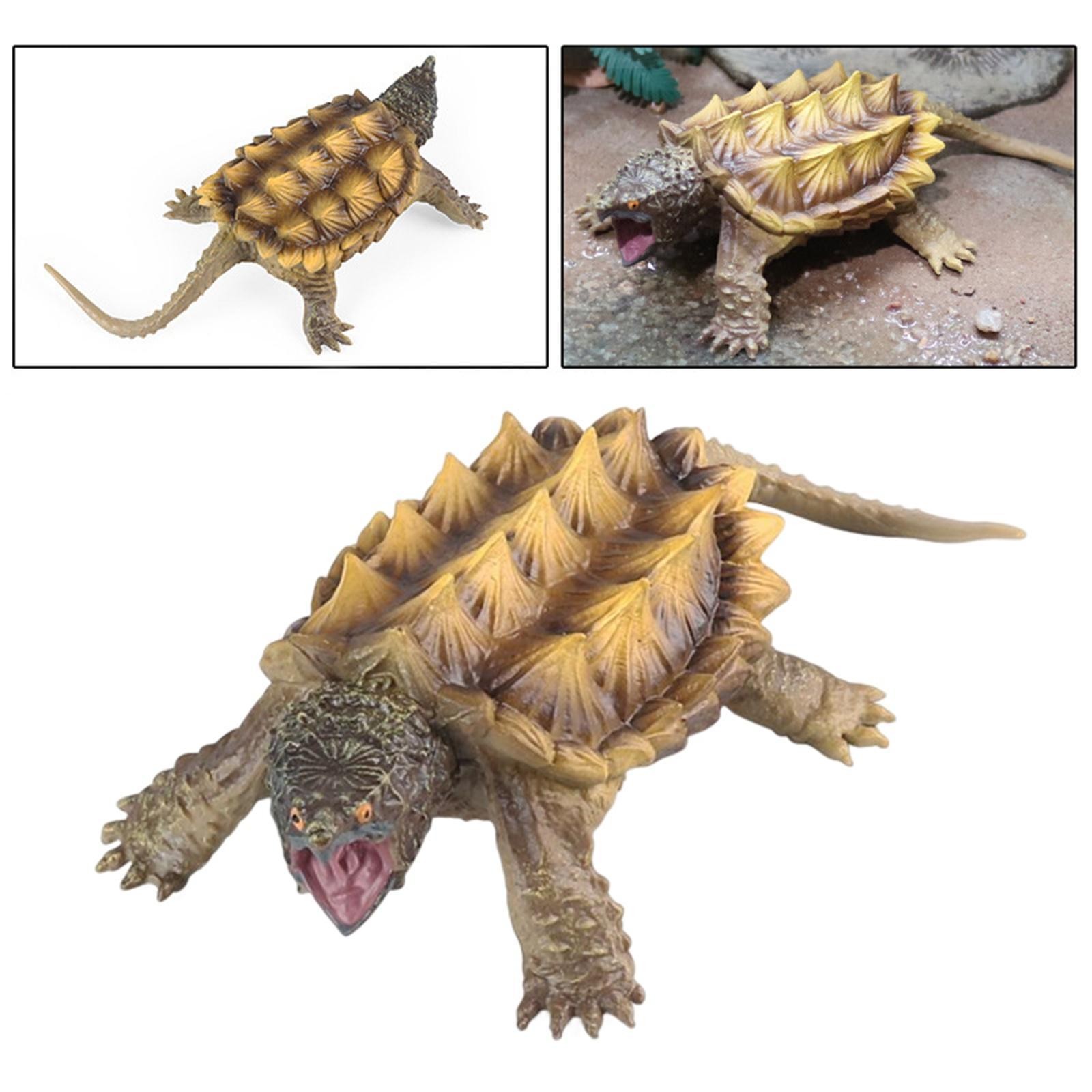 Snapping Turtle Figure Animal Model Preschool Learning Toy Miniature Statue Kids
