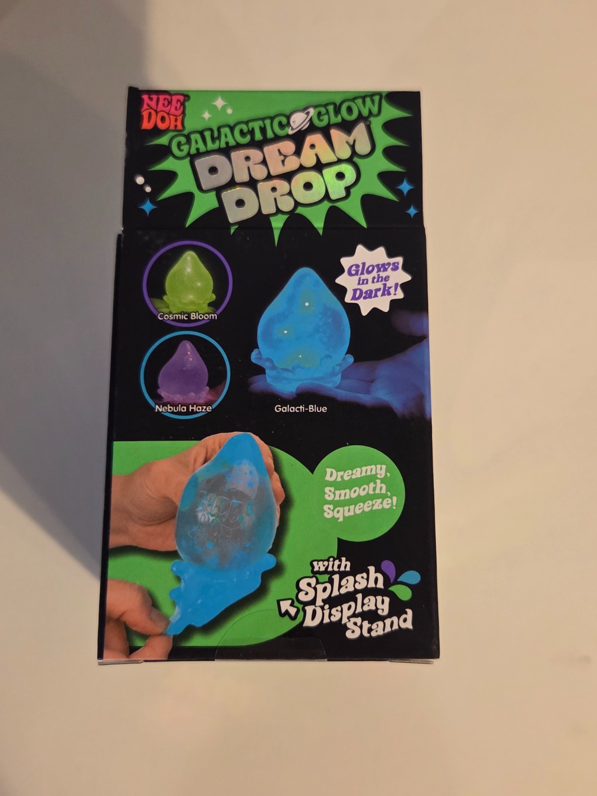 Needoh Nee Doh BLUE Galactic Glow Dream Drop EXTREMELY RARE Glow in the Dark