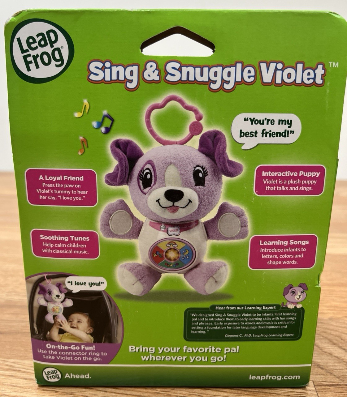 Leap Frog Sing & Snuggle Violet Interactive Plush Purple Puppy Learning Toy NEW