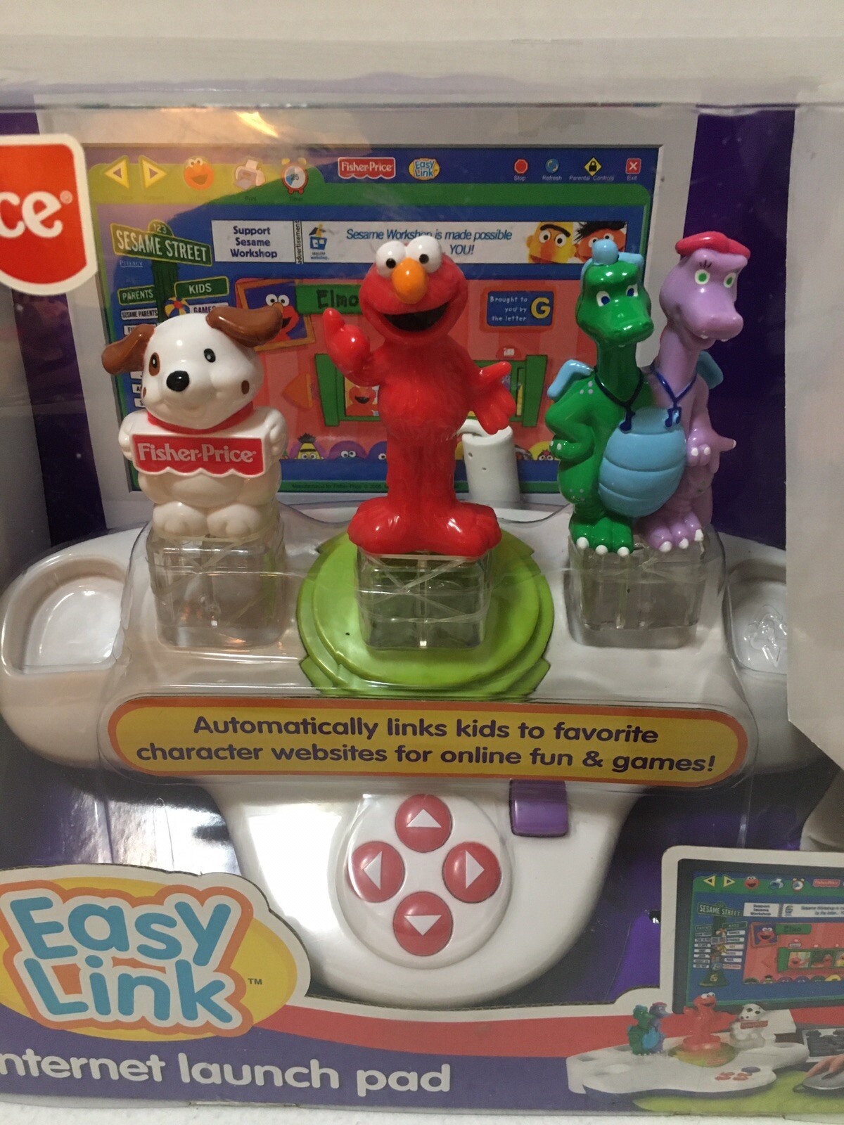 2007 Fisher Price EASY LINK INTERNET LAUNCH PAD Elmo Dragon Tales