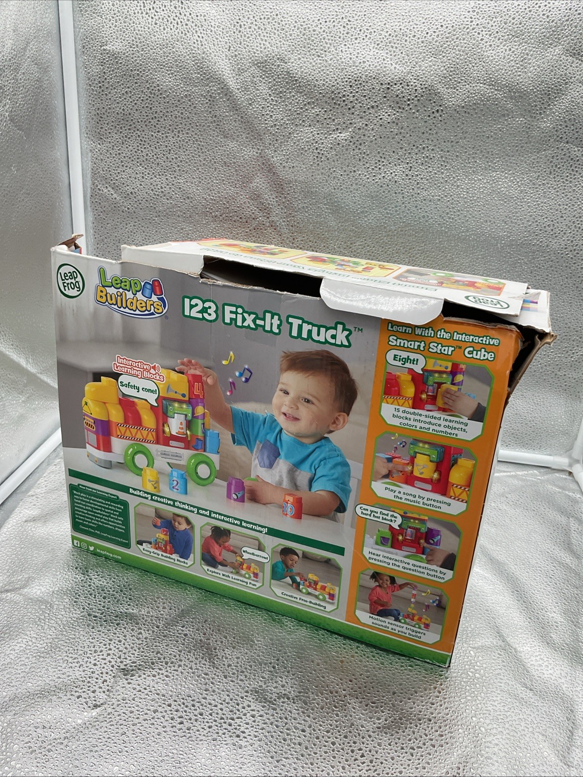 LeapFrog LeapBuilders 123 FIX-IT TRUCK 100+ Phrases Sounds Blocks & Cubes Compl