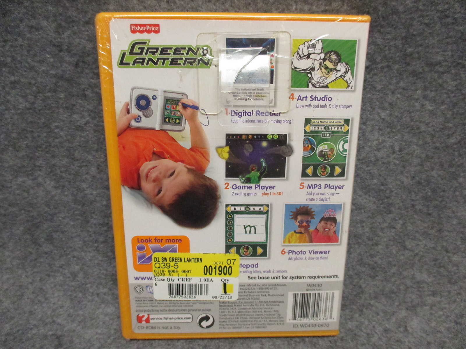 Fisher Price iXL Learning System Software CD Disc Green Lantern w/ 3D 3-7 Years