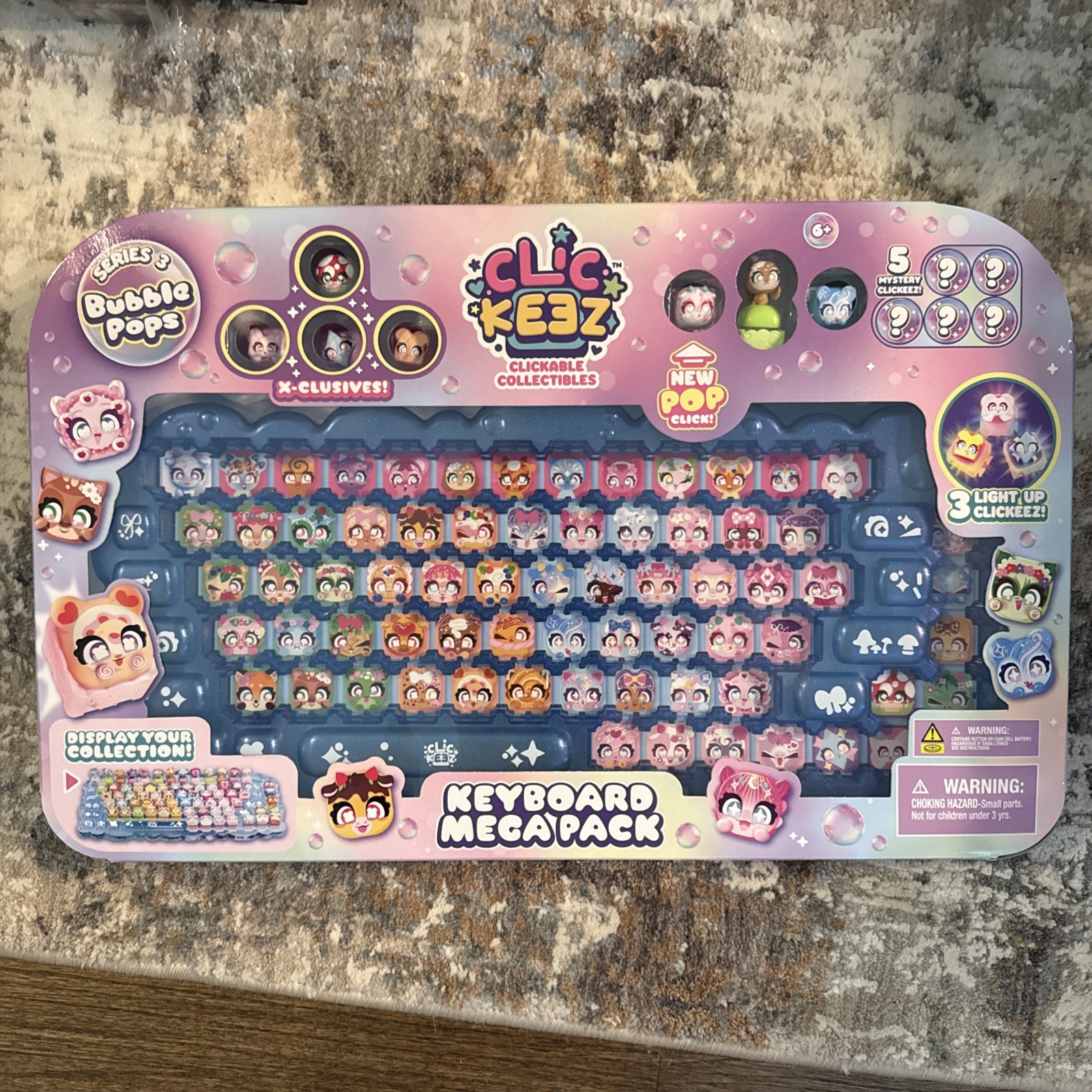 Clickeez Keyboard Mega Pack – Series 3 Bubble Pops includes 12 Clickeez IN HAND