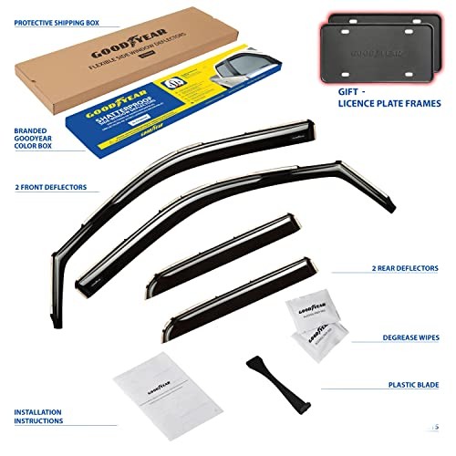 Shatterproof in-Channel Window Deflectors for Trucks Dodge RAM 1500 2019-2026 Qu