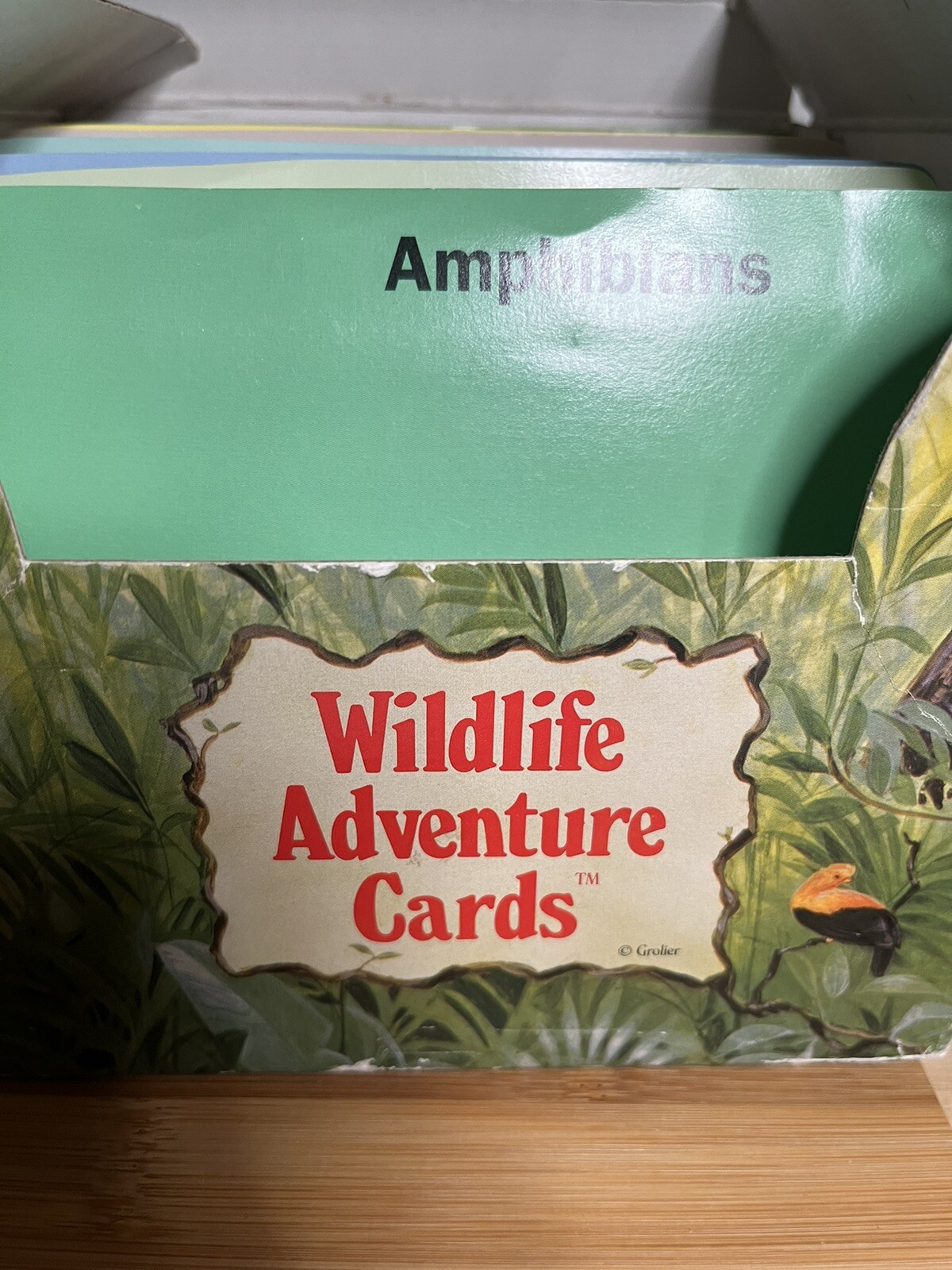 Vintage Grolier Wildlife Adventure Cards Boxed Education Homeschool Science 1995