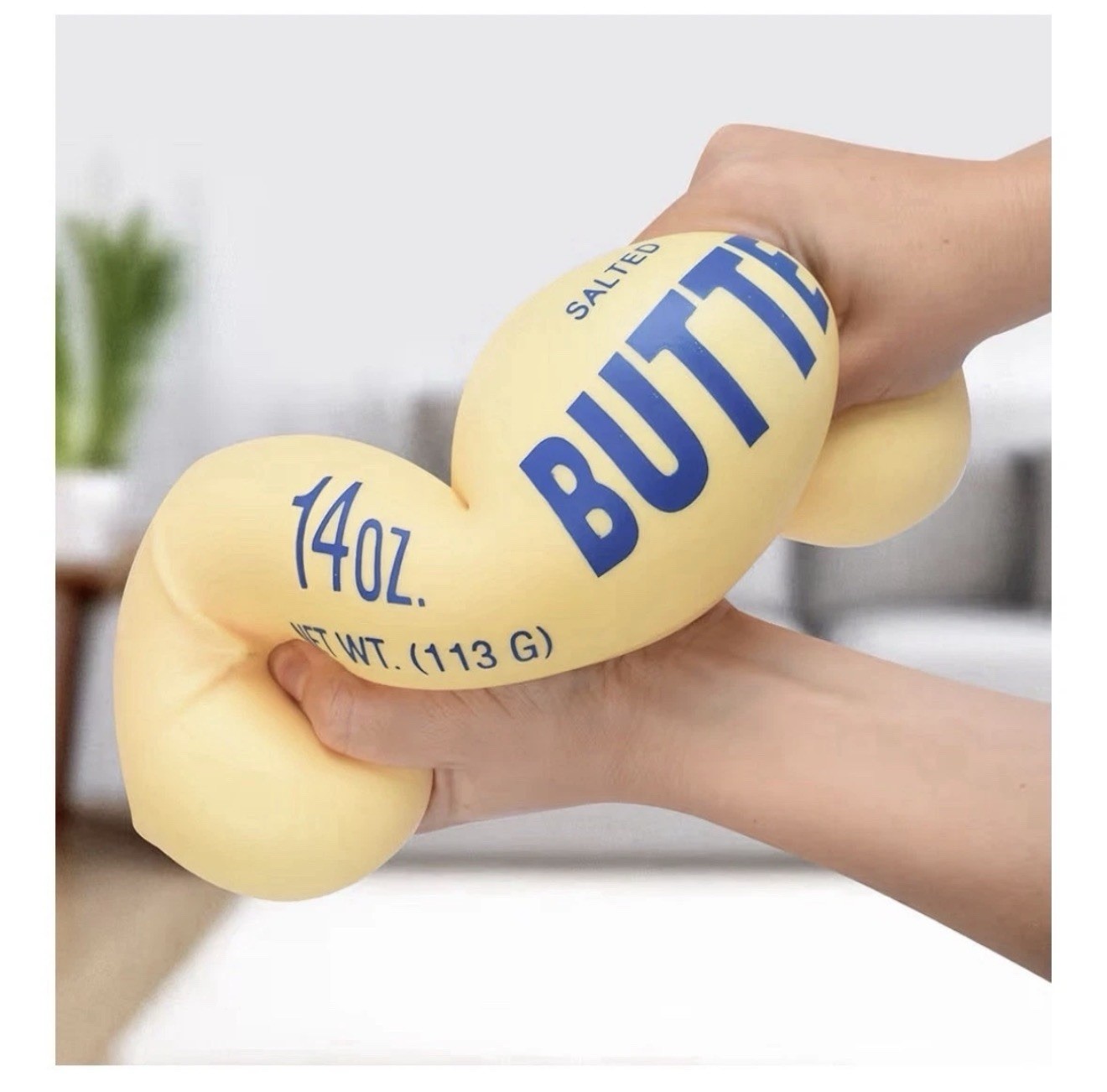 Squeeezy Butter 14oz Squishy Stress Toy Butter Stick Stretch Fidget Sunny Days