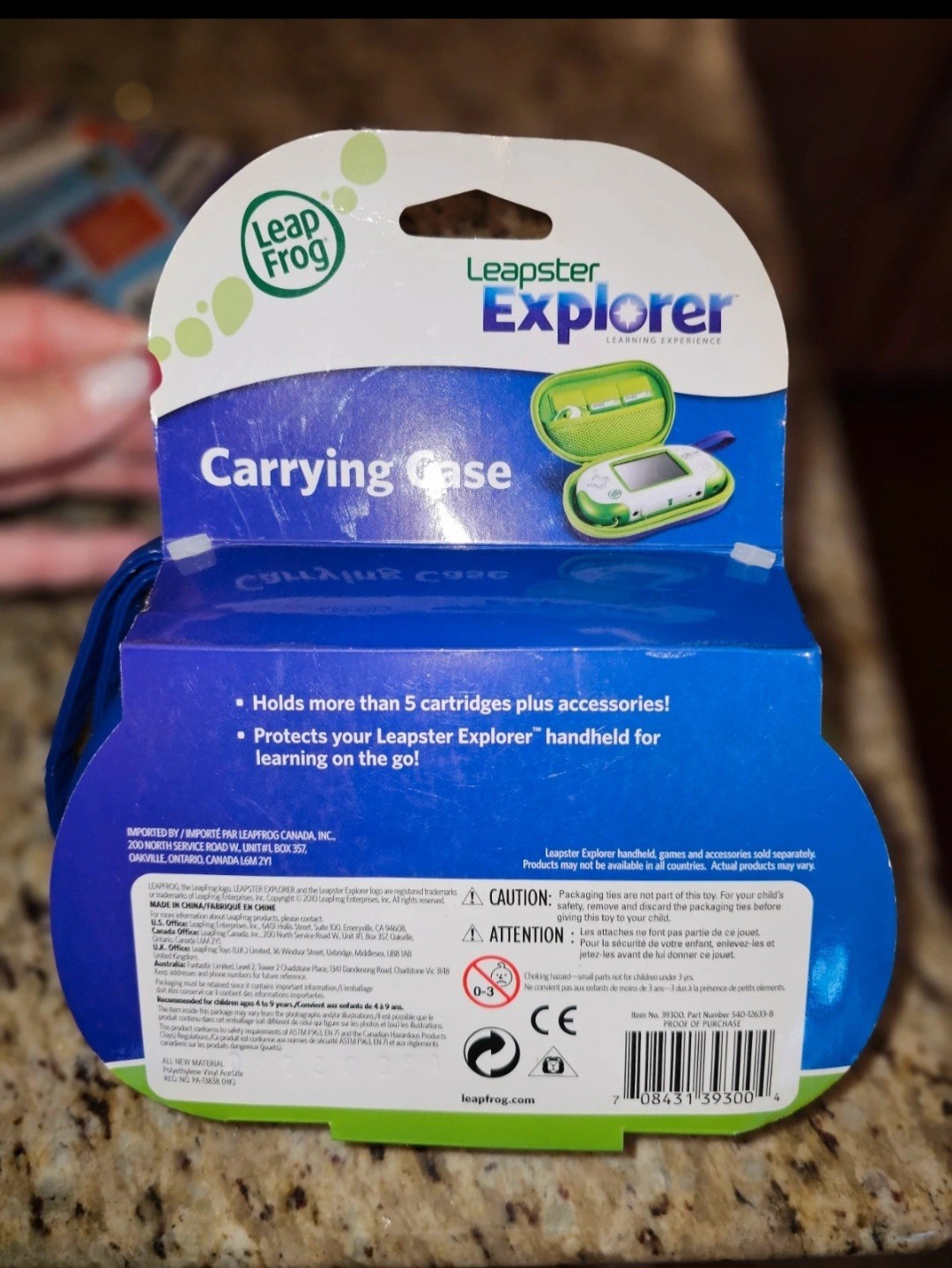 LeapFrog Leapster Explorer Carrying Case Blue/Green for Ages 4-7 8-11 Years