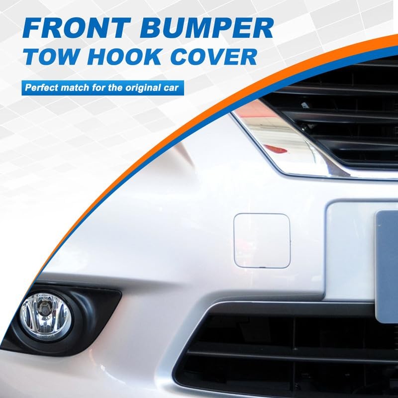 Car Front Bumper Tow Hook Cover Fit for Nissan Silver Right Passenger Side