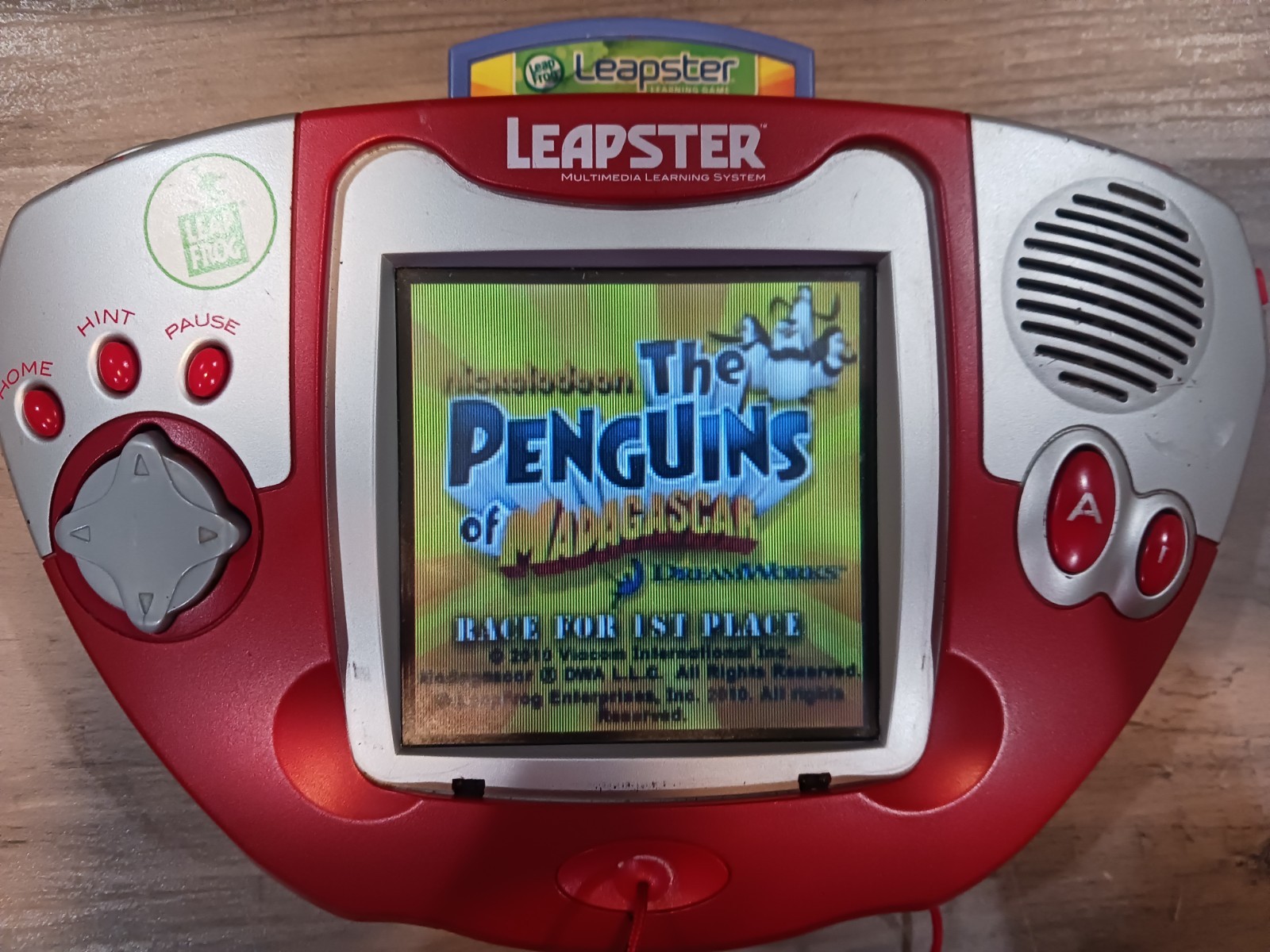 LeapFrog Leapster Learning System Large RED Handheld Console 7 Games 2003 WORKS