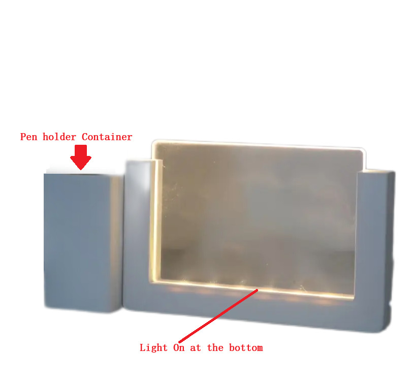 Gift for Kids LED 3D Erasable Writing CLEAR BOARD W/ USB-powered LED Night light