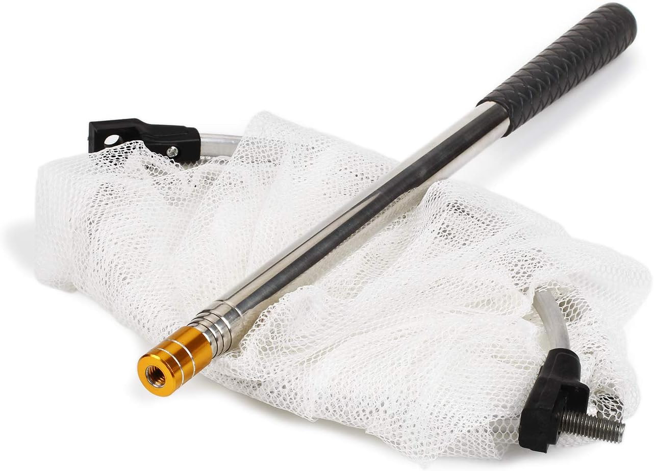 Insect and Butterfly Net with 12″ Ring, 24″ Net Depth, Handle Extends to 59 Inch