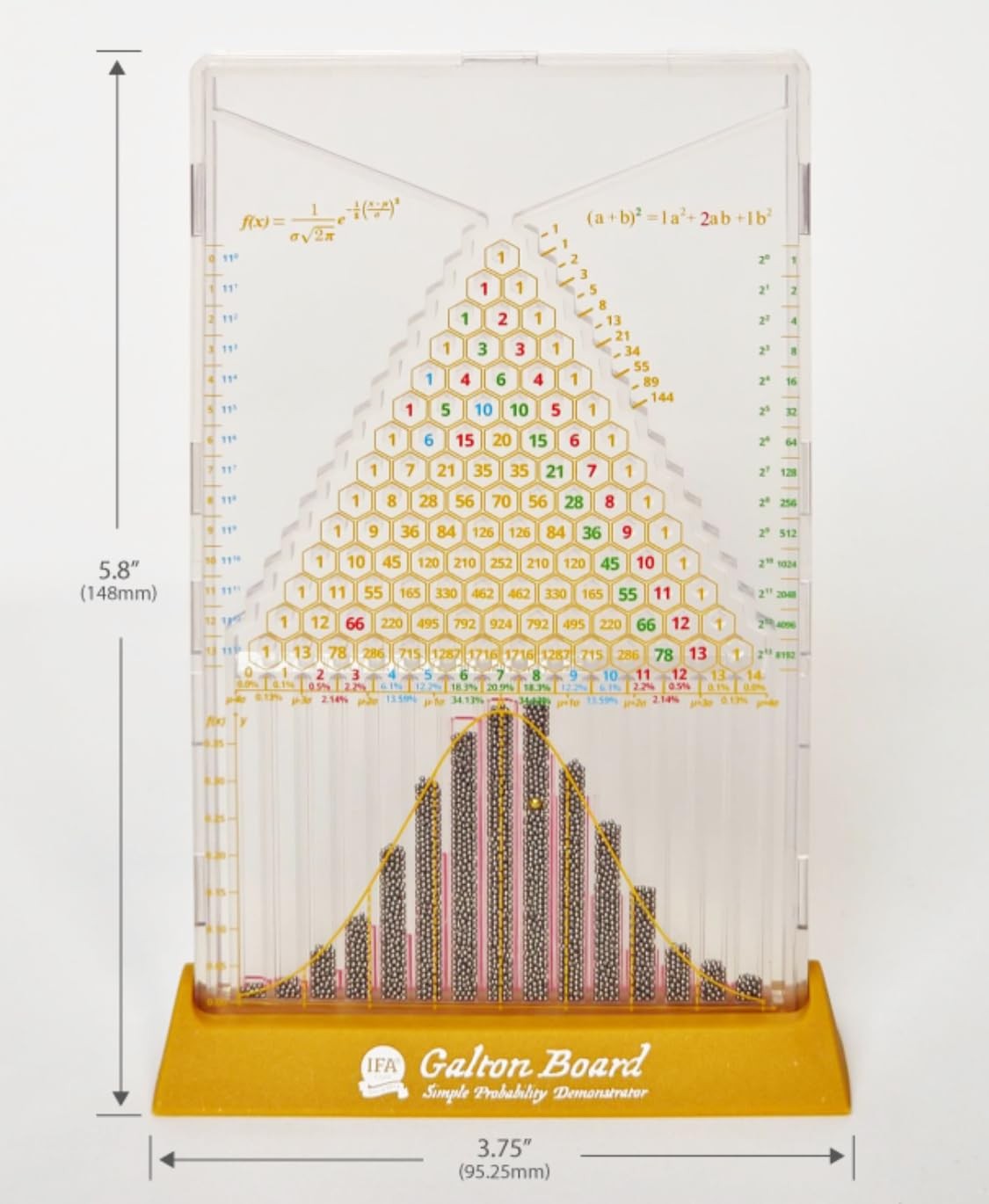 Galton Board: Simple Edition 6.5 inches tall, 4.5 wide