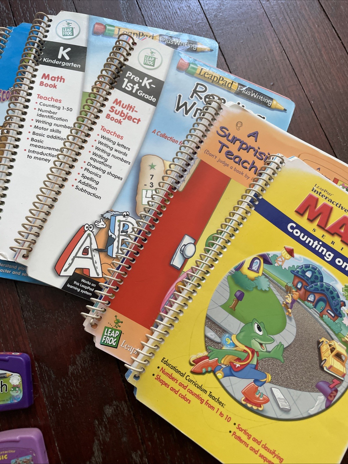 Leapfrog LeapPad Learning System Lot 10 Books & 11 Cartridges