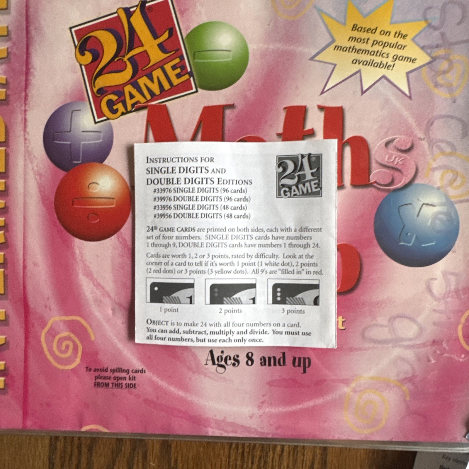 Math 24 Game Club Classroom Kit Intermediate Lot Single Double Practice Pack