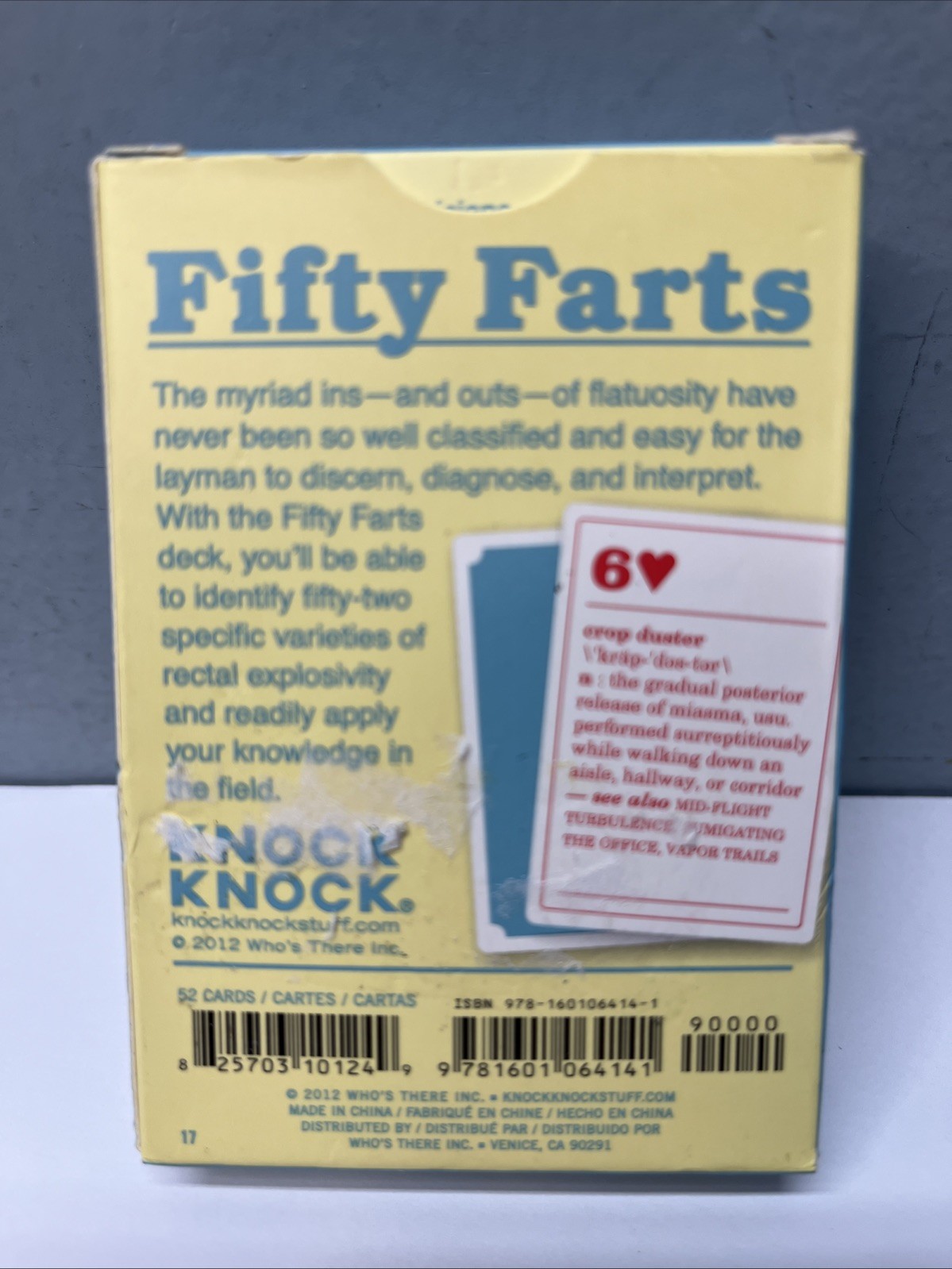 Fifty Farts Playing Cards (52) Gag Gift Learning Guide Cards First Edition MMXII