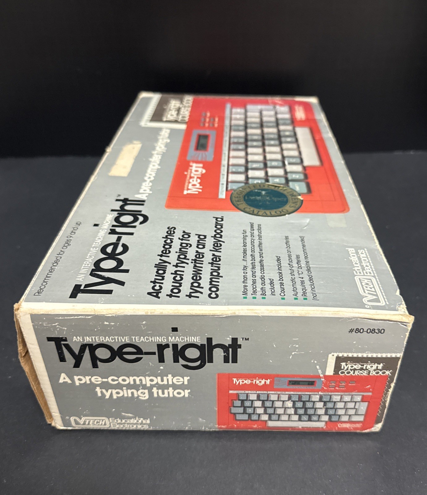 VTech Type-Right Pre-Computer Typing Tutor Vtg 1985 w/ Course Book And Tape