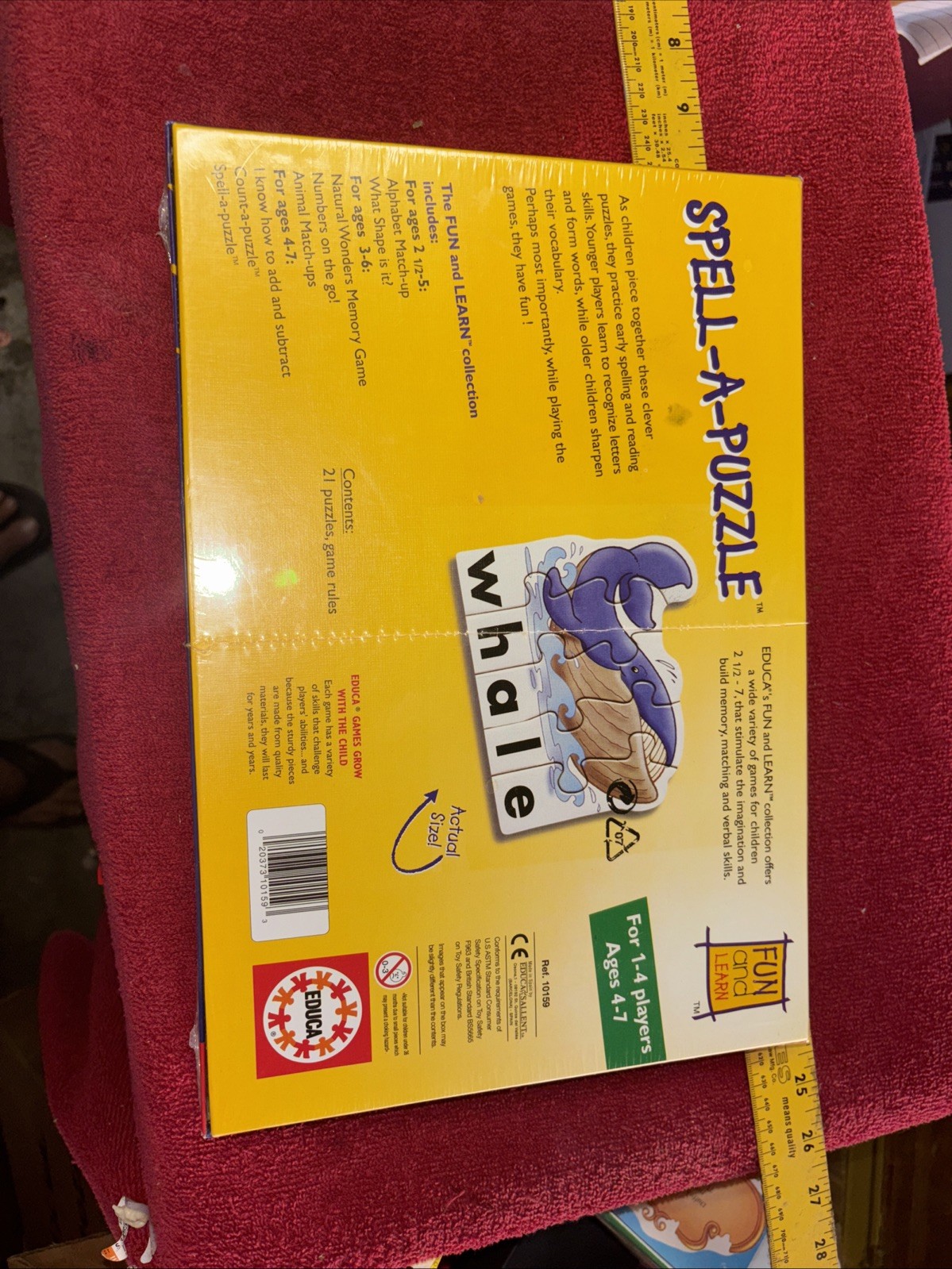 Educa SPELL A PUZZLE A Match and Spell Game NEW