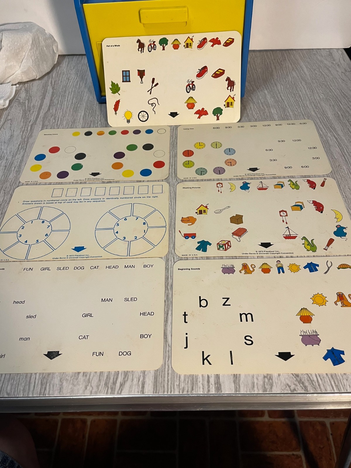 Vintage 70s Playskool Reel to Reel Play ‘N Learn Computer Interactive with Cards