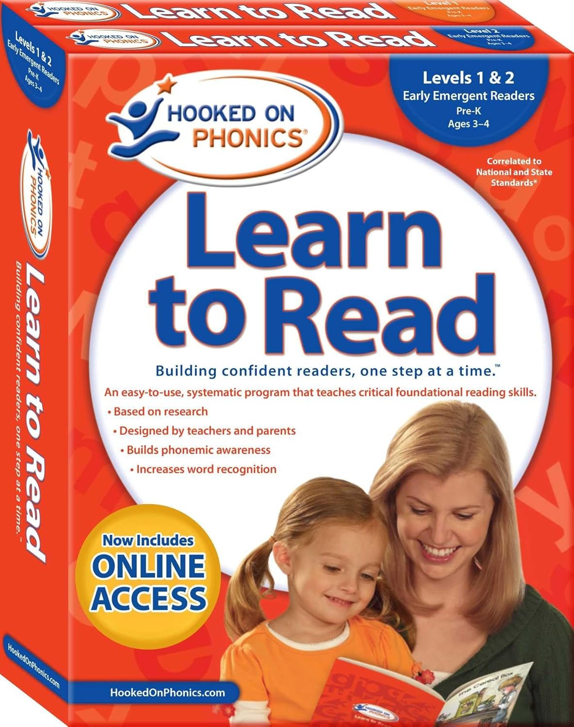 Hooked on Phonics Learn to Read – Levels 1&2 Complete: Early Emergent Readers (P