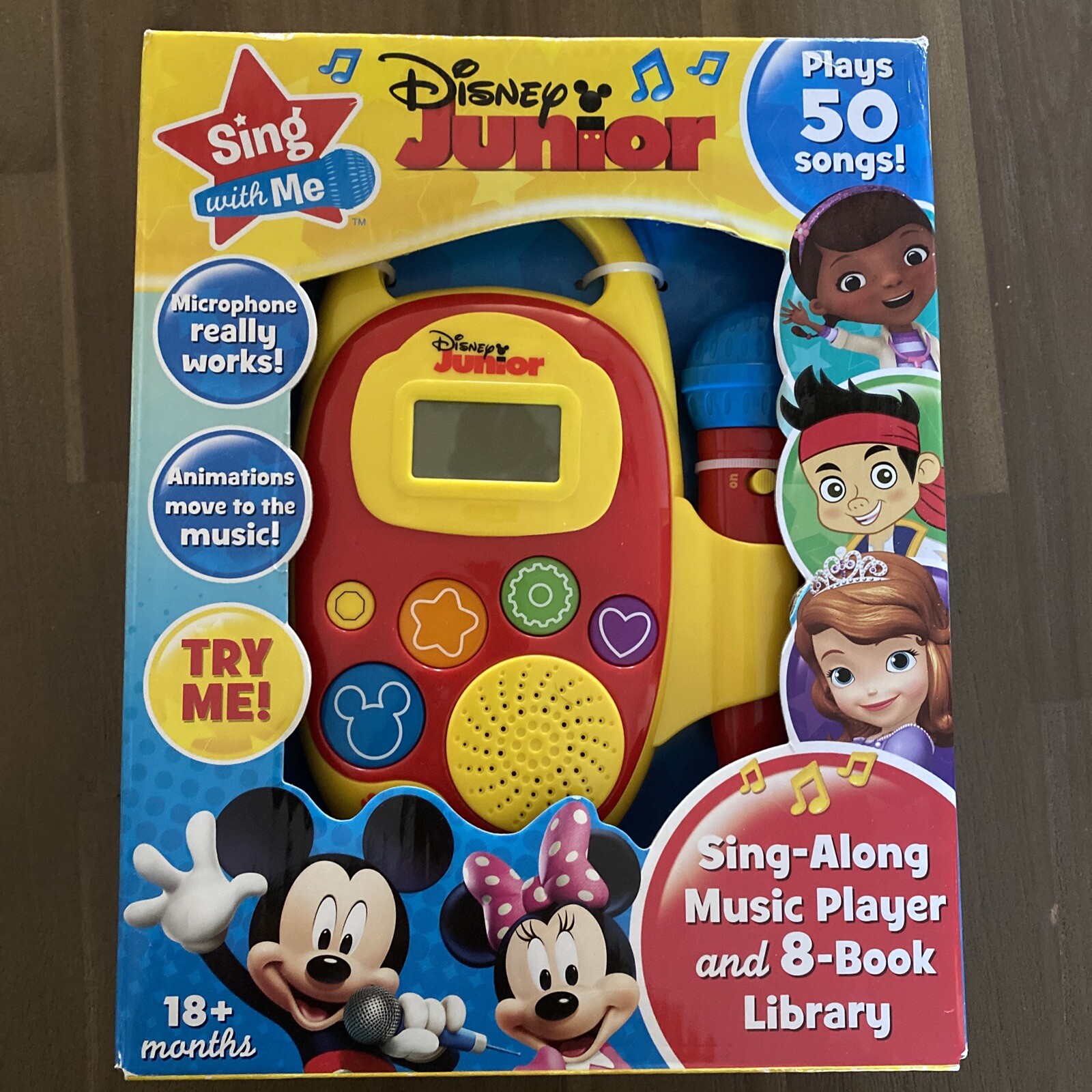 Disney Junior Sing With Me Sing Along Music Player & 8 Book Library