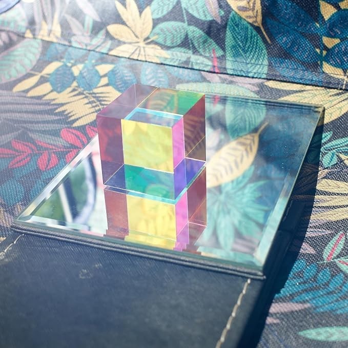 CMY Color Cube, 2.0 Inch (50Mm) Acrylic Mixing Color Cube Prism for Physics Educ