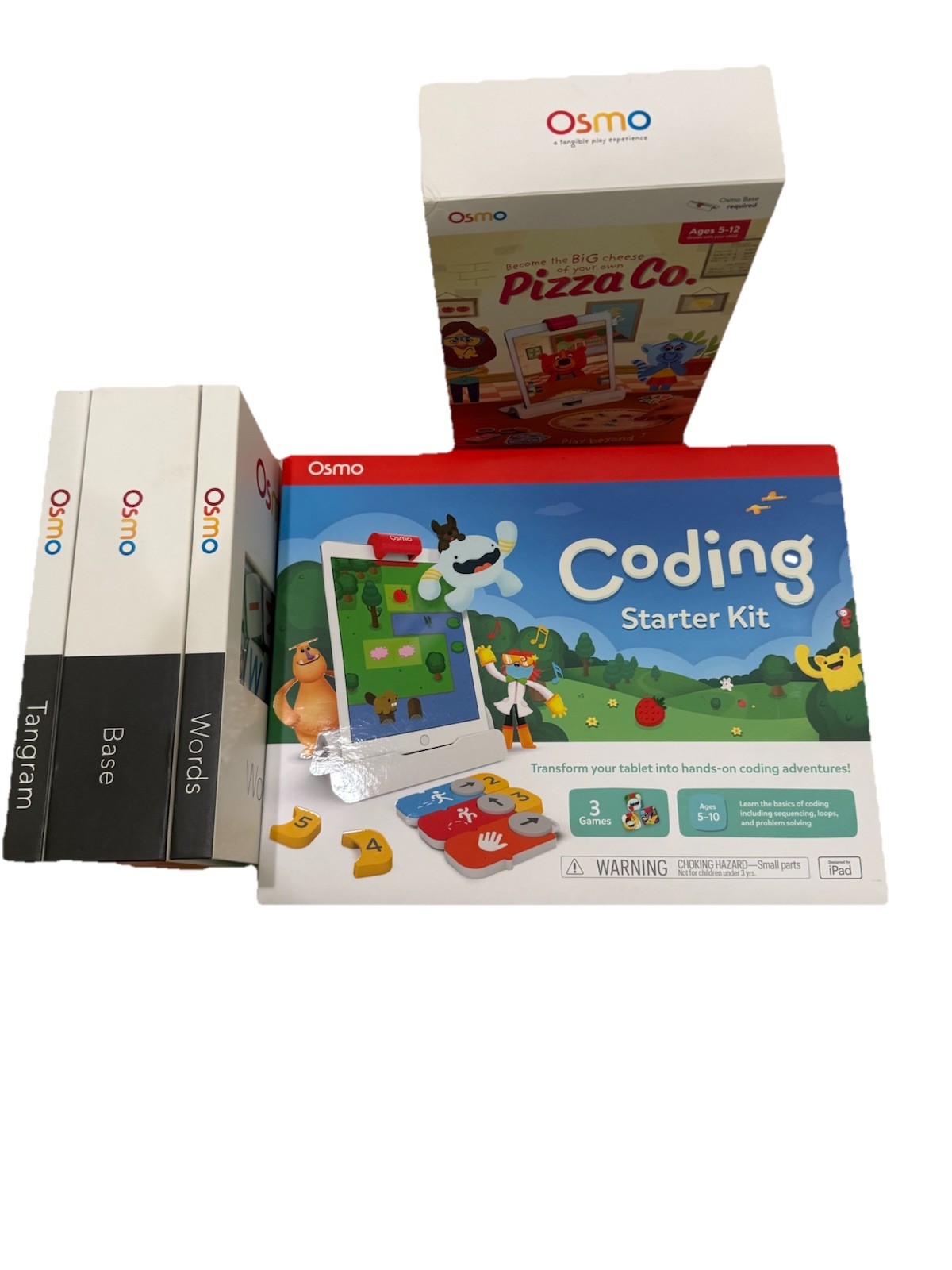 Osmo Lot Includes Everything In Pics Words Base Tangram Pizza Coding
