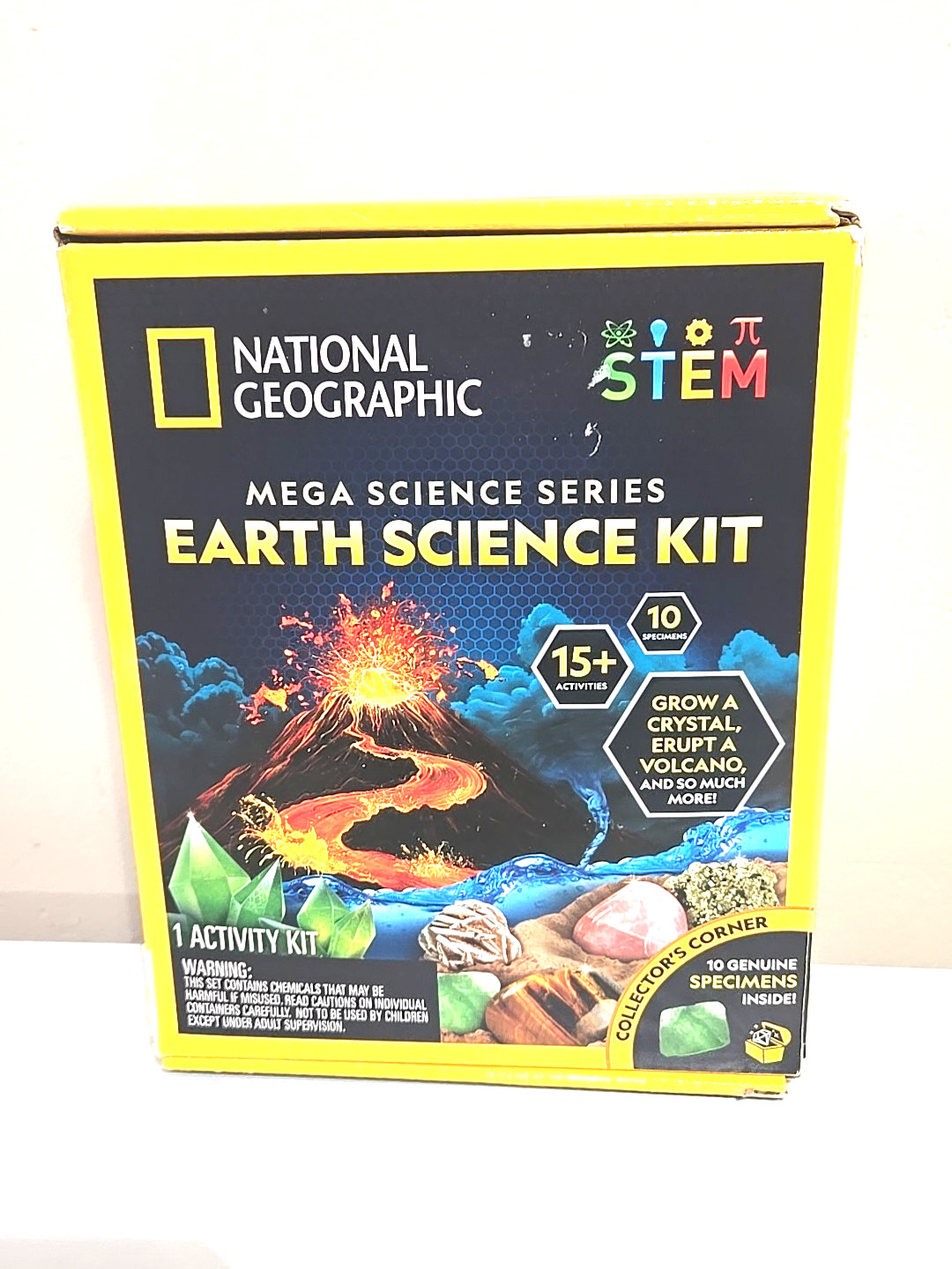 Nat Geo Mega Science Kit Crystals Volcano Gems Geology STEM Kids Educational NIB