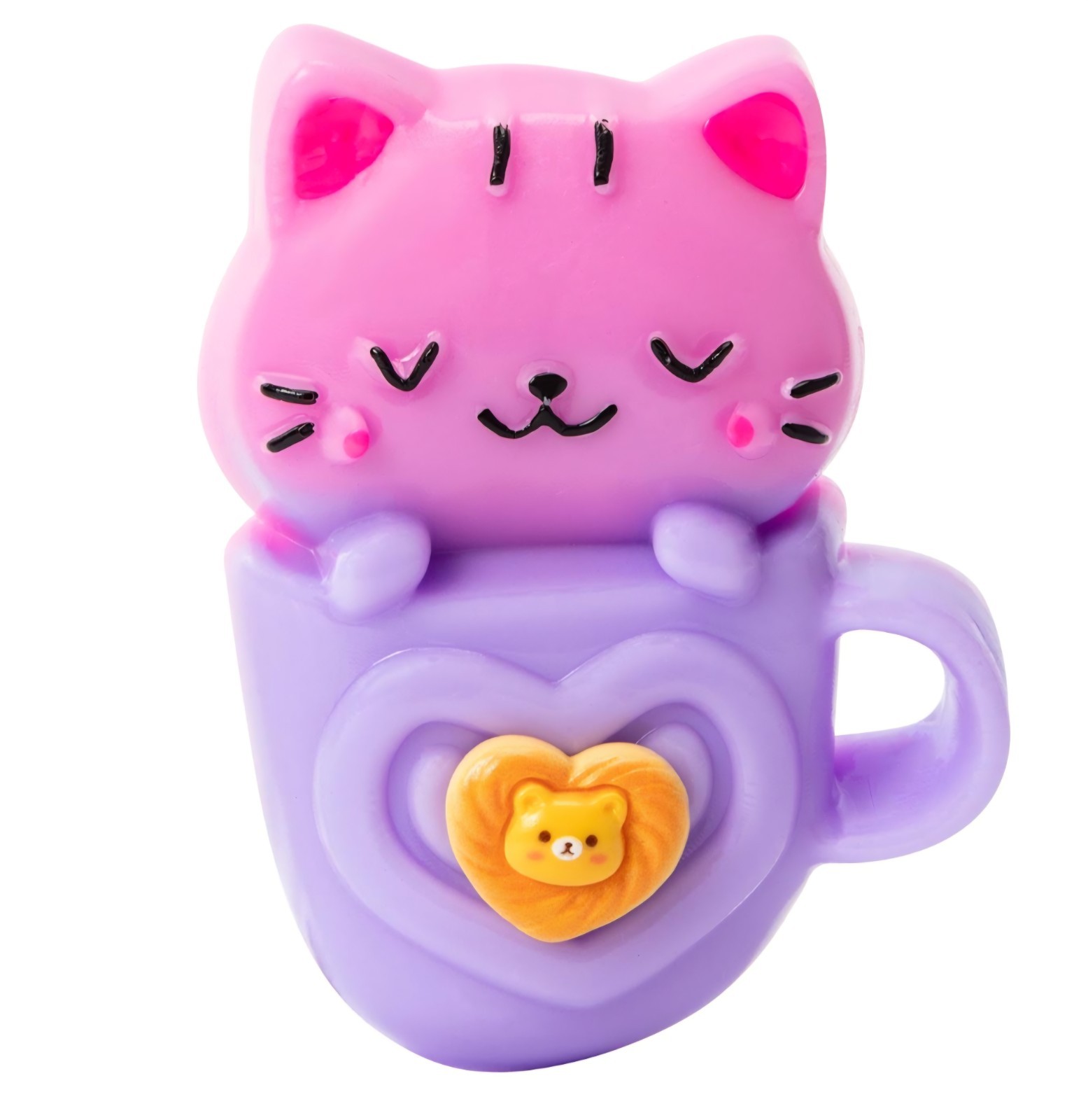 Taba Jelly Squeezeables Pink Cat Mug Squishy, Kaylee Kitty Squishi Squeeze Toy