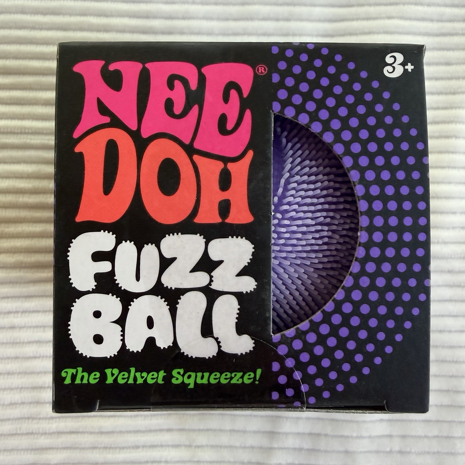 Schylling NeeDoh Fuzz Ball The Velvet Squeeze! Purple Squishy TikTok VIRAL NIB